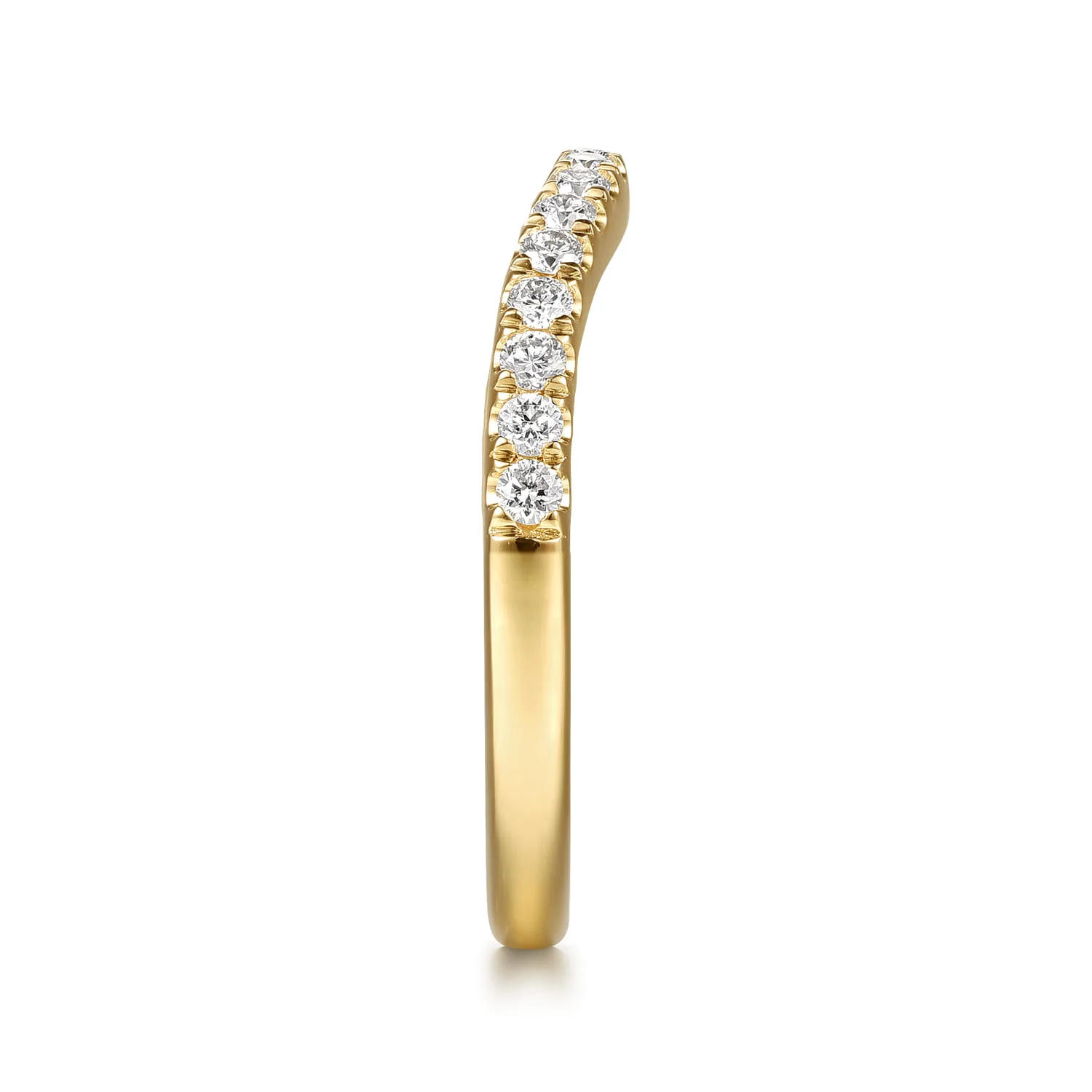 Diamond Matching Wedding Band in 14K Yellow Gold, photograph 5