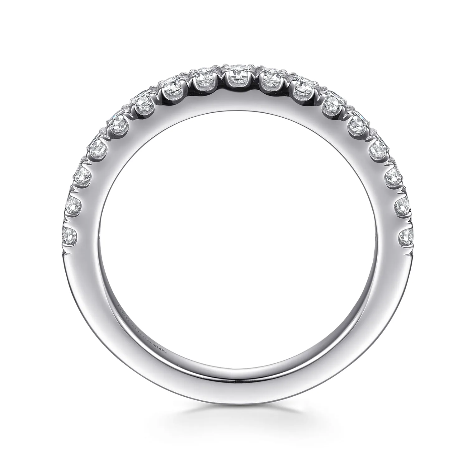 Diamond Matching Wedding Band in 14K White Gold, photograph 2
