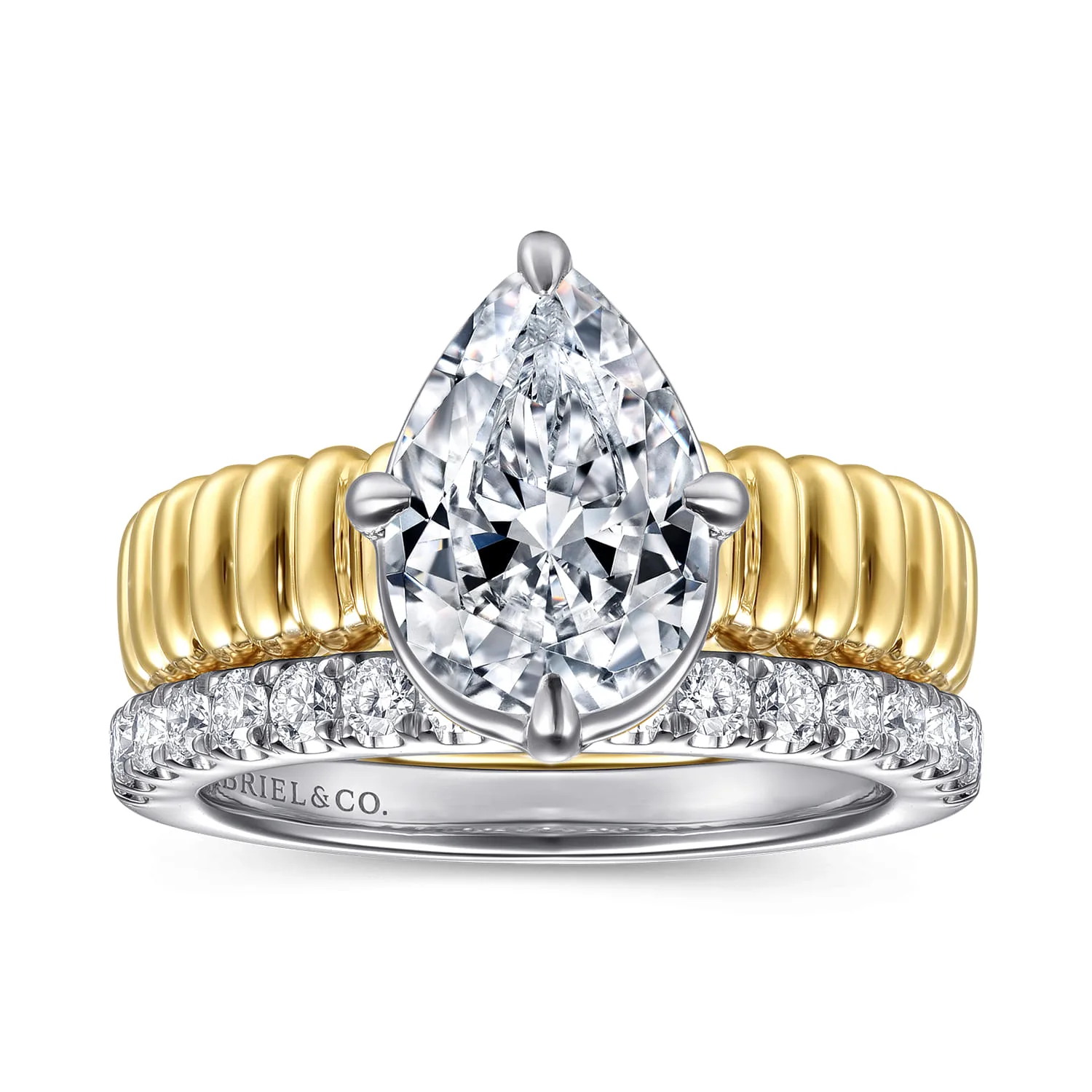 Diamond Matching Wedding Band in 14K White Gold, photograph 4