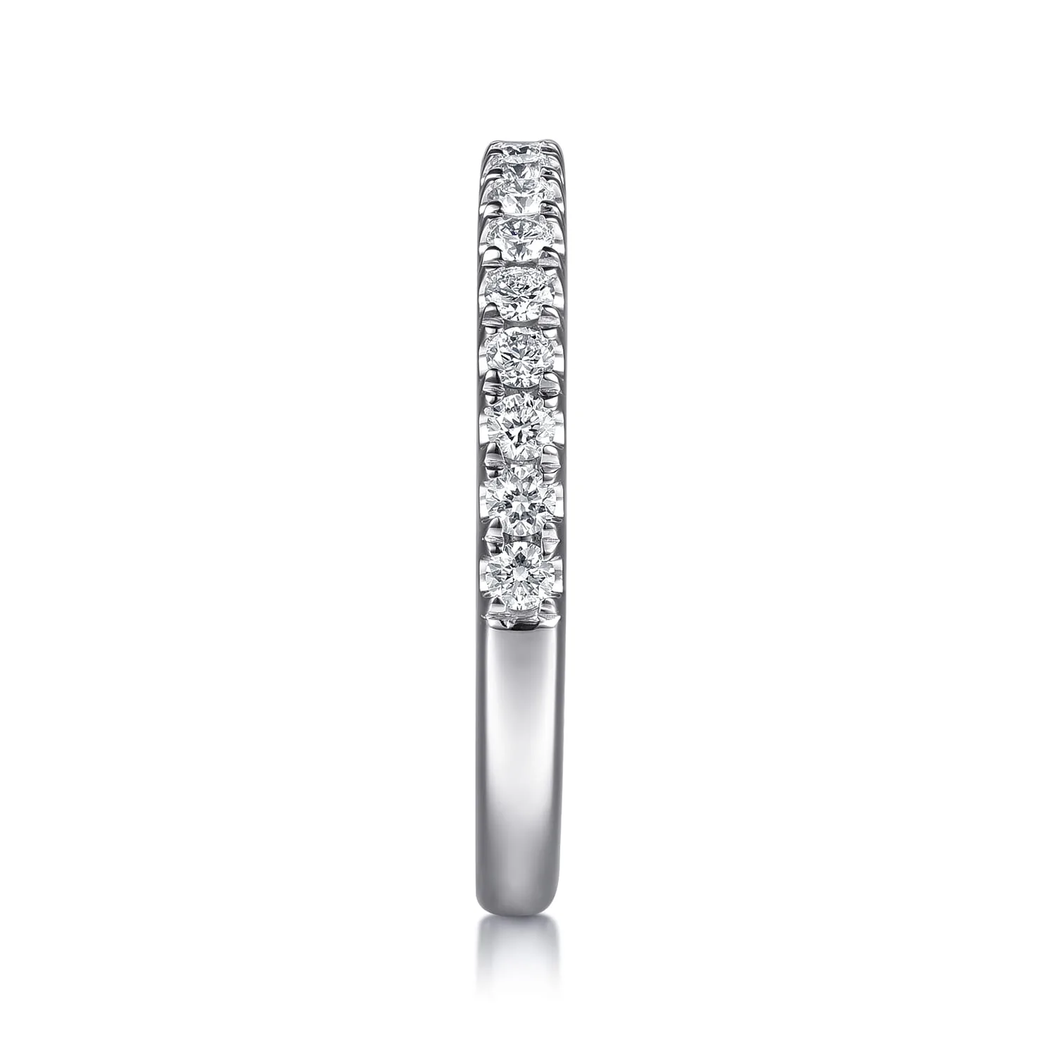 Diamond Matching Wedding Band in 14K White Gold, photograph 5