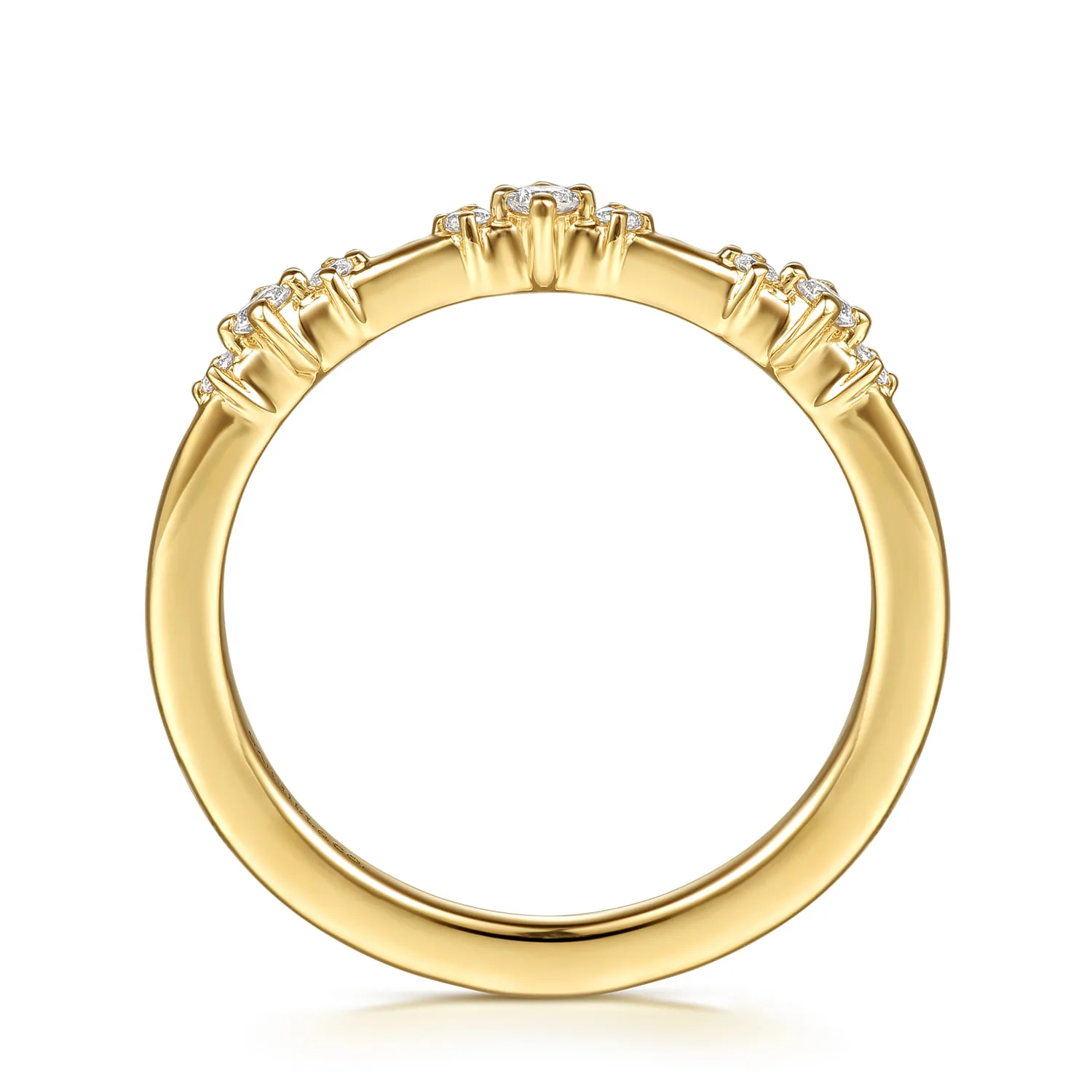 Diamond Matching Wedding Band in 14K Yellow Gold, photograph 2