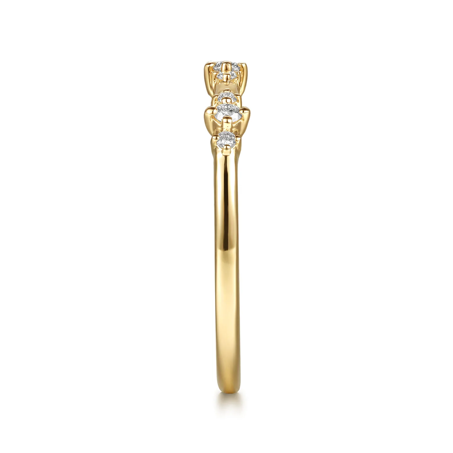 Diamond Matching Wedding Band in 14K Yellow Gold, photograph 5