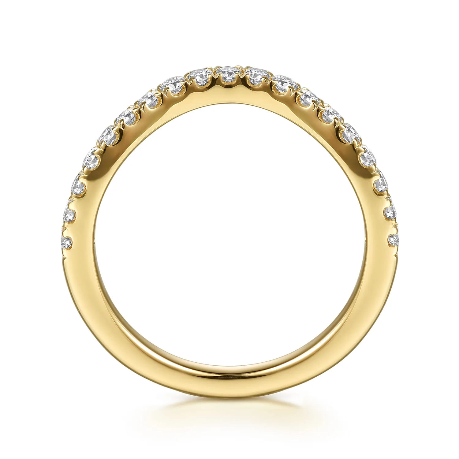 Diamond Matching Wedding Band in 14K Yellow Gold, photograph 2