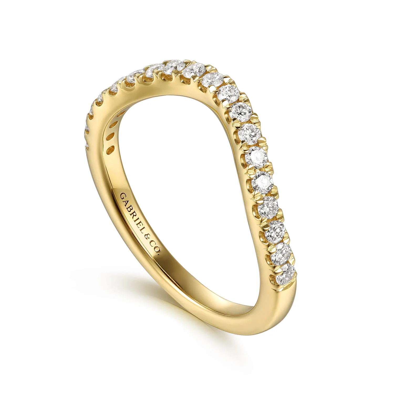 Diamond Matching Wedding Band in 14K Yellow Gold, photograph 3