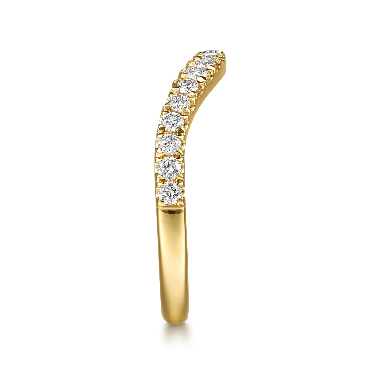 Diamond Matching Wedding Band in 14K Yellow Gold, photograph 5