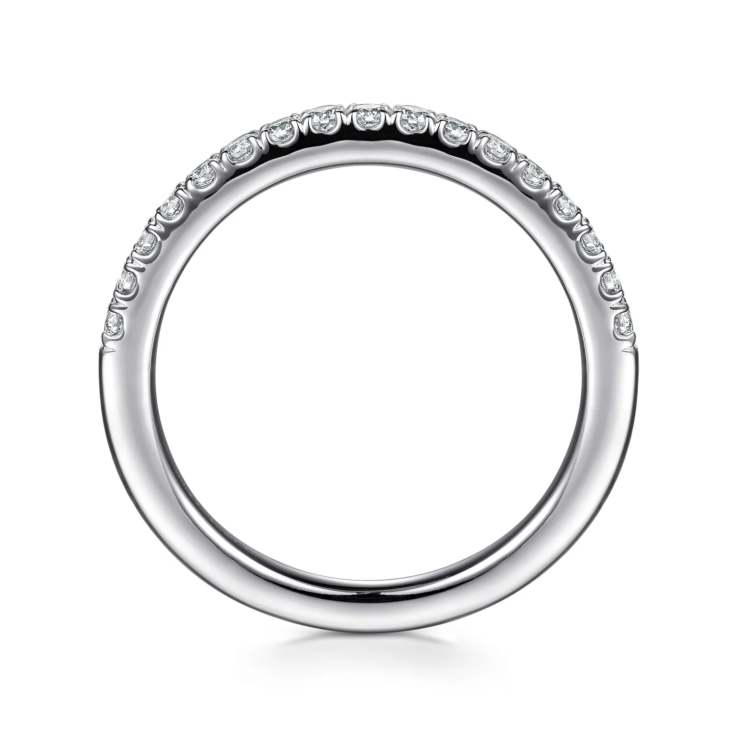 Diamond Matching Wedding Band in 14K White Gold, photograph 2
