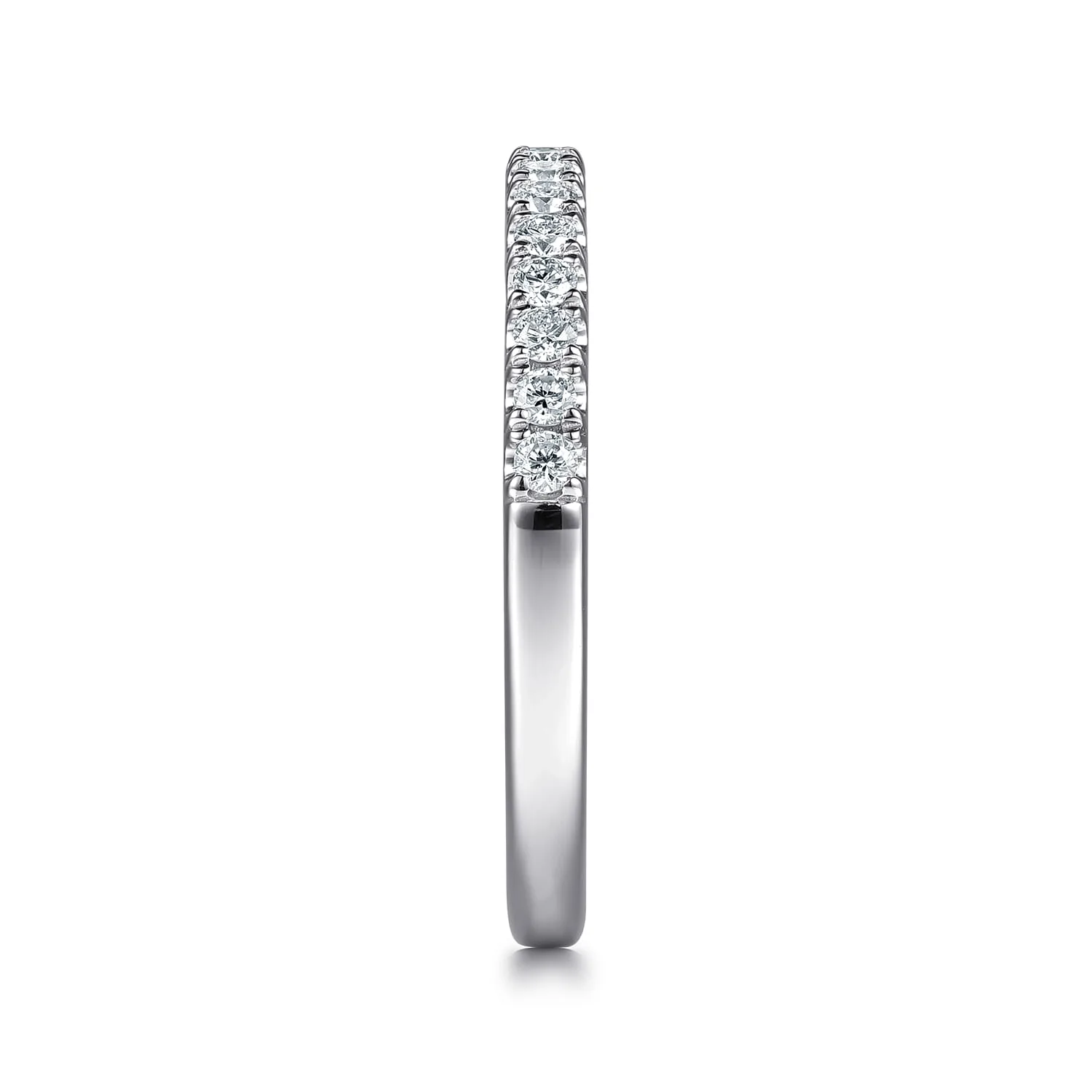 Diamond Matching Wedding Band in 14K White Gold, photograph 5