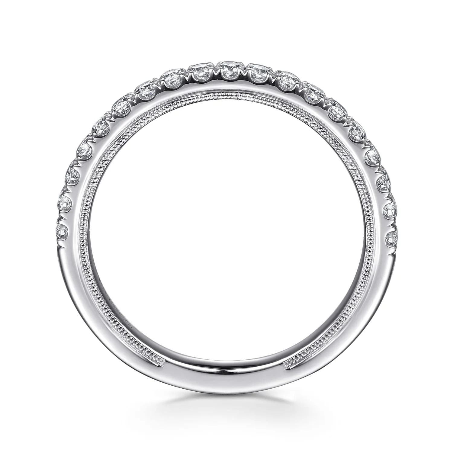 Diamond Matching Wedding Band in 14K White Gold, photograph 2