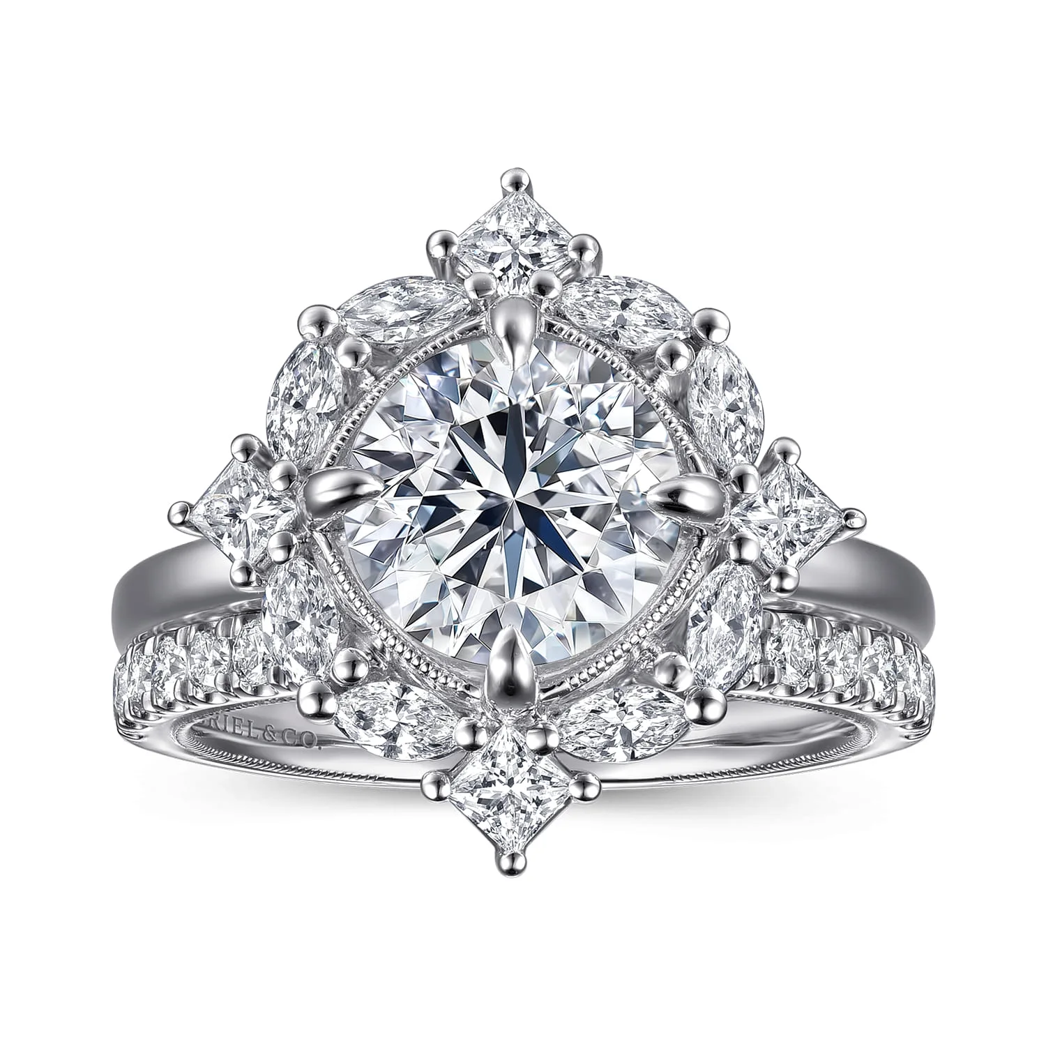 Diamond Matching Wedding Band in 14K White Gold, photograph 4