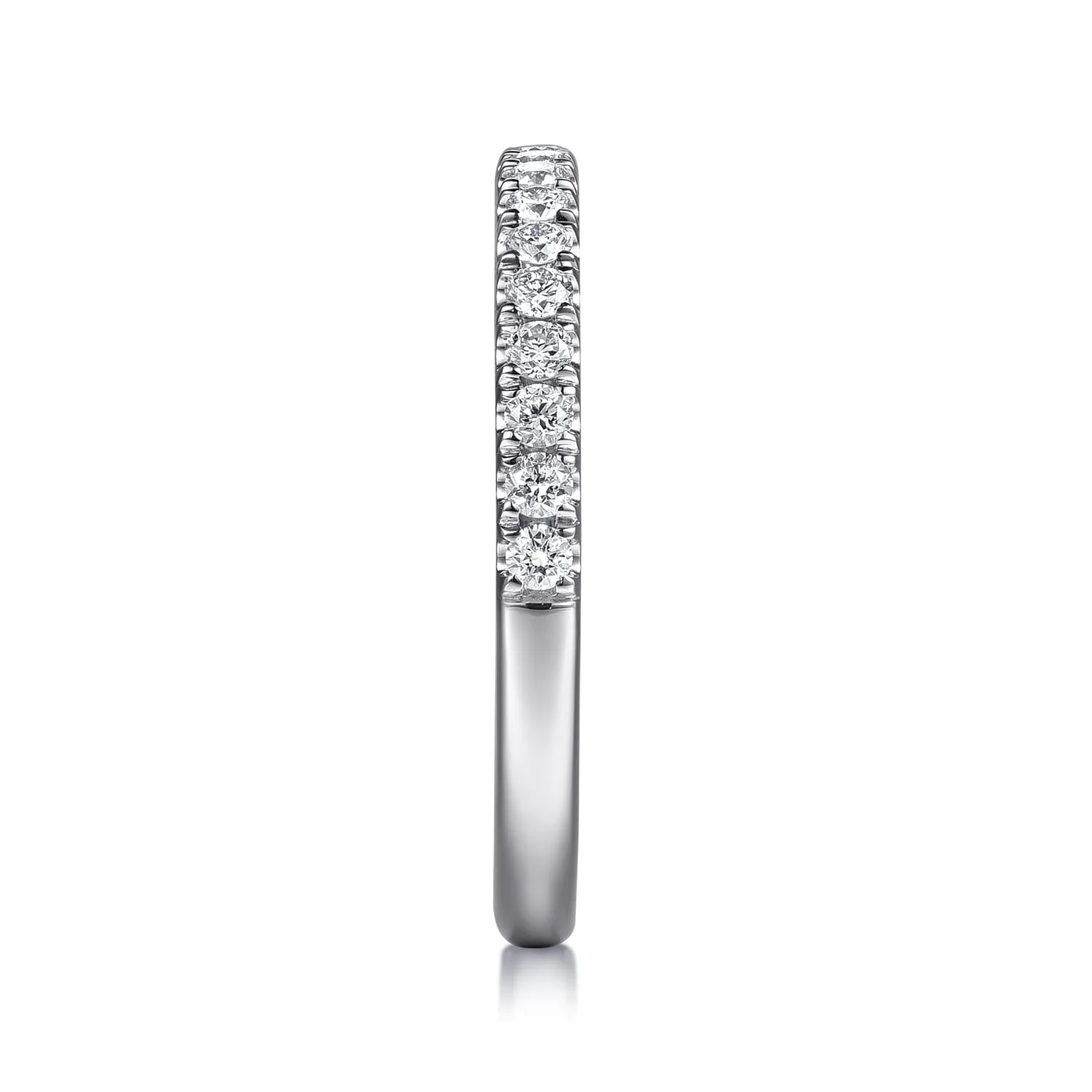 Diamond Matching Wedding Band in 14K White Gold, photograph 5
