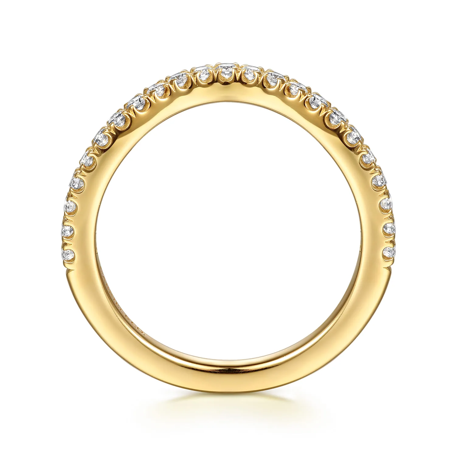 Diamond Matching Wedding Band in 14K Yellow Gold, photograph 2