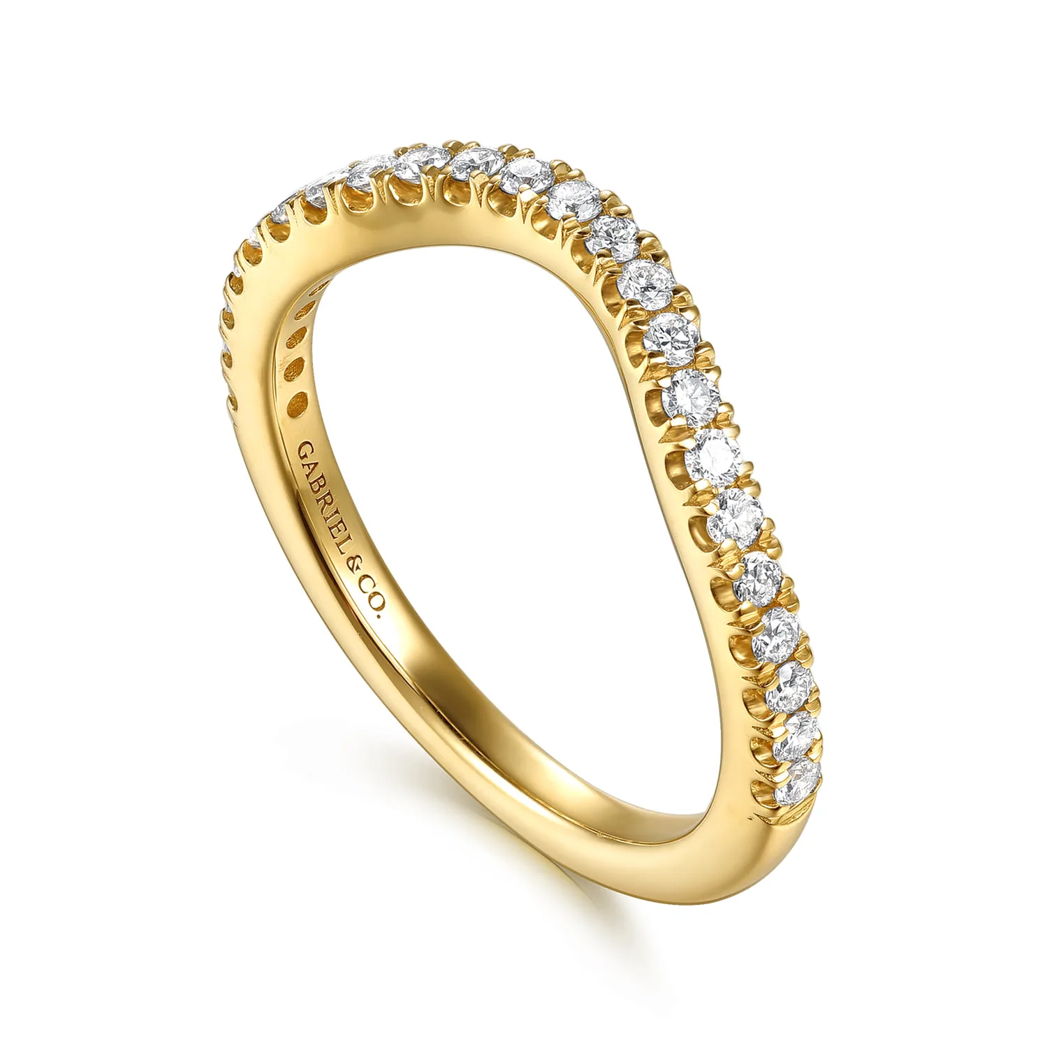Diamond Matching Wedding Band in 14K Yellow Gold, photograph 3