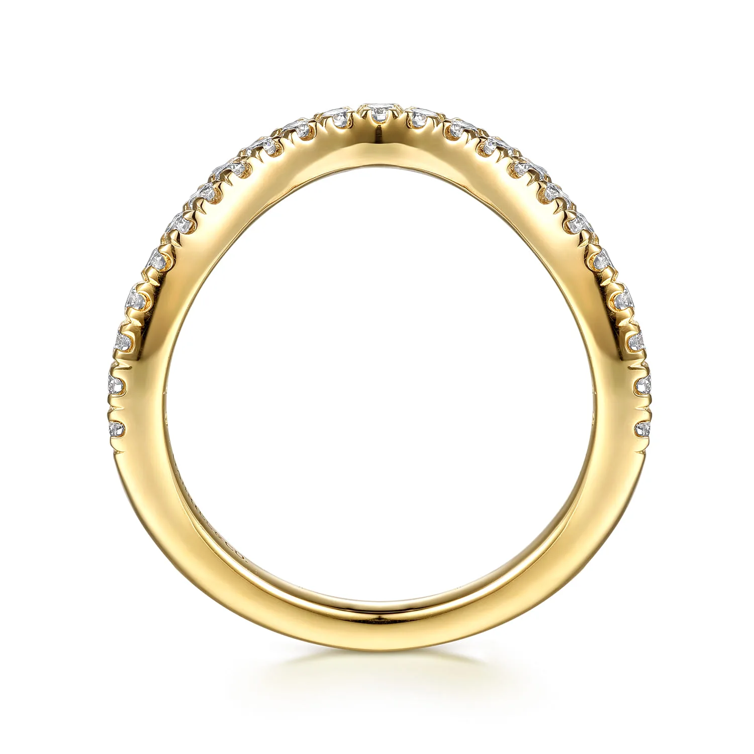 Diamond Matching Wedding Band in 14K Yellow Gold, photograph 2