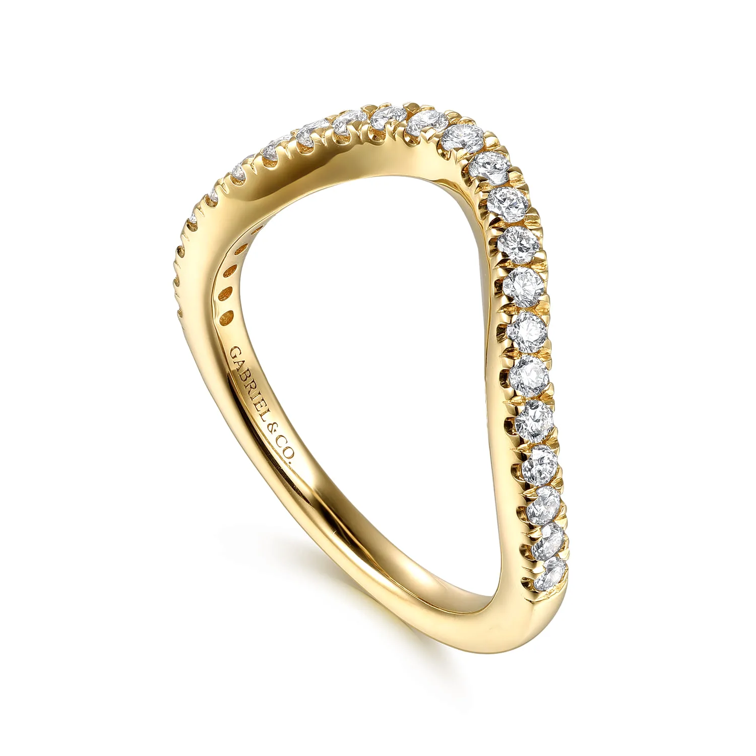 Diamond Matching Wedding Band in 14K Yellow Gold, photograph 3