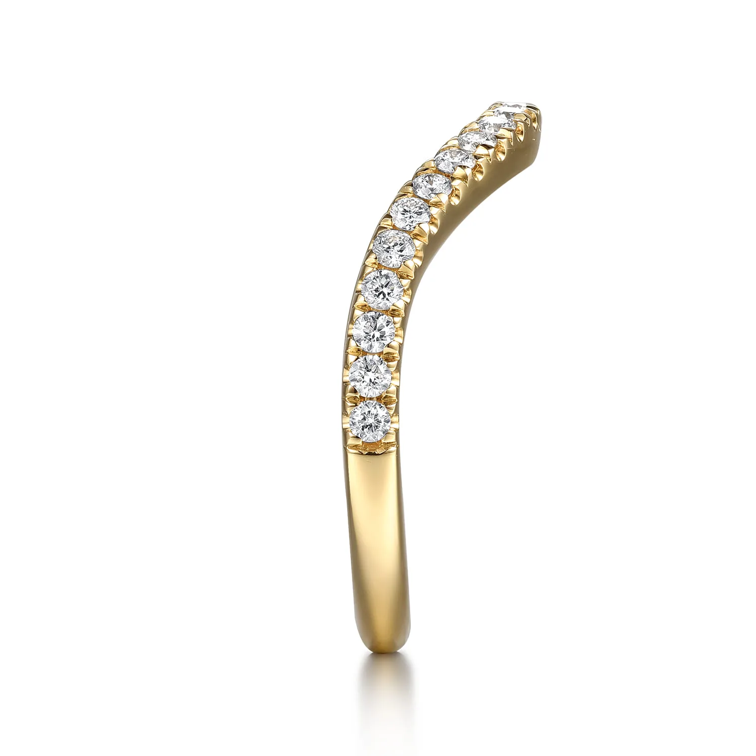 Diamond Matching Wedding Band in 14K Yellow Gold, photograph 5