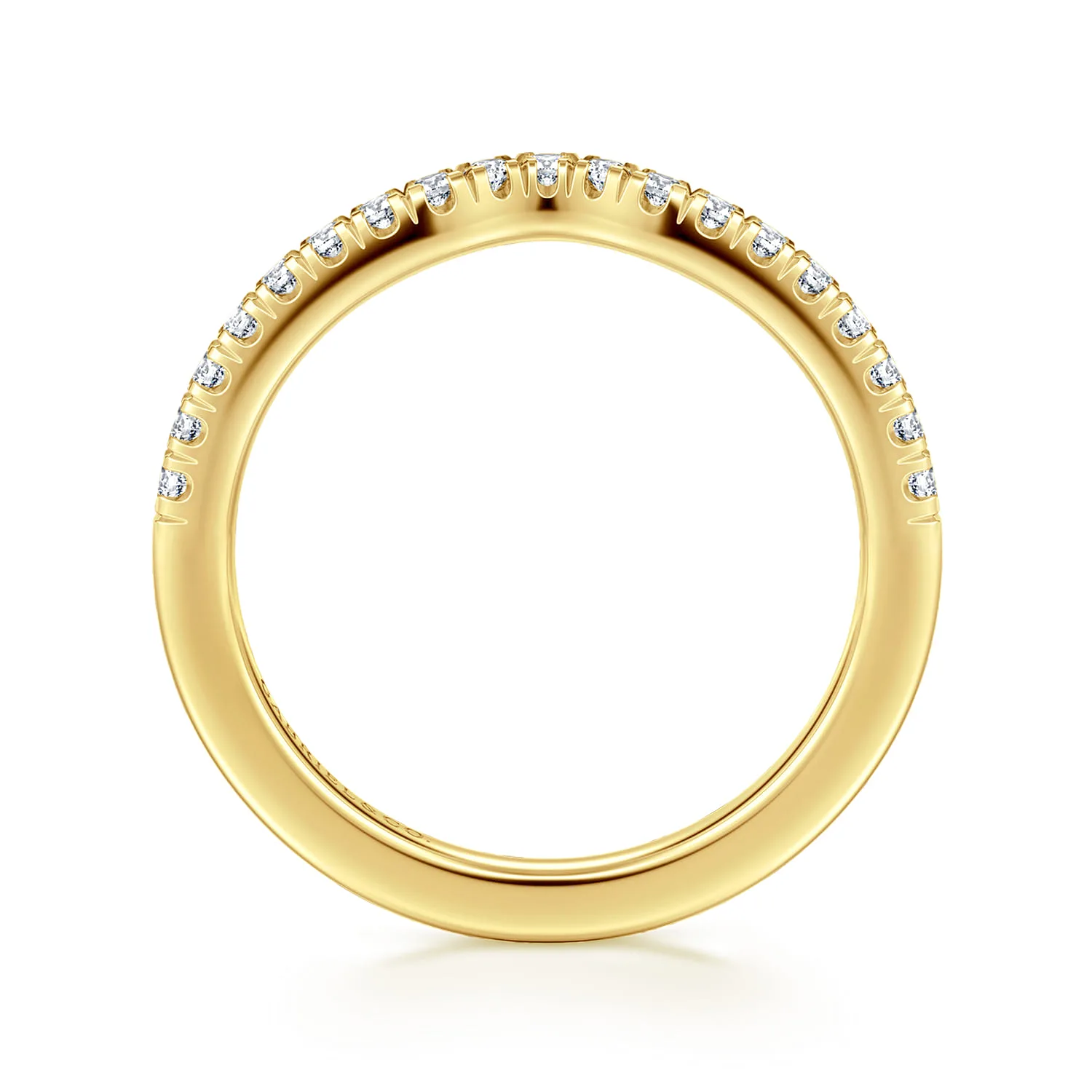 Diamond Matching Wedding Band in 14K Yellow Gold, photograph 2