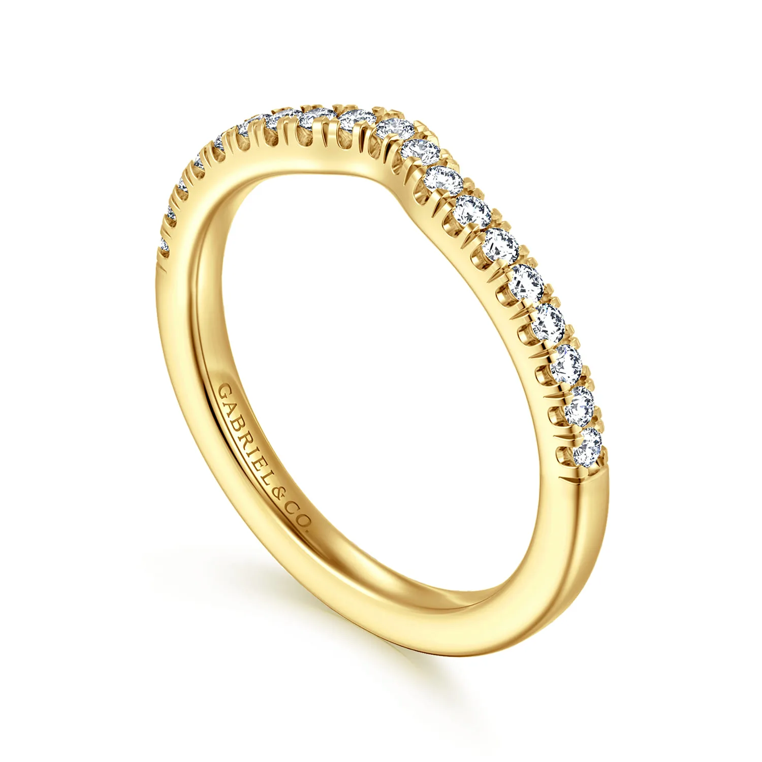 Diamond Matching Wedding Band in 14K Yellow Gold, photograph 3