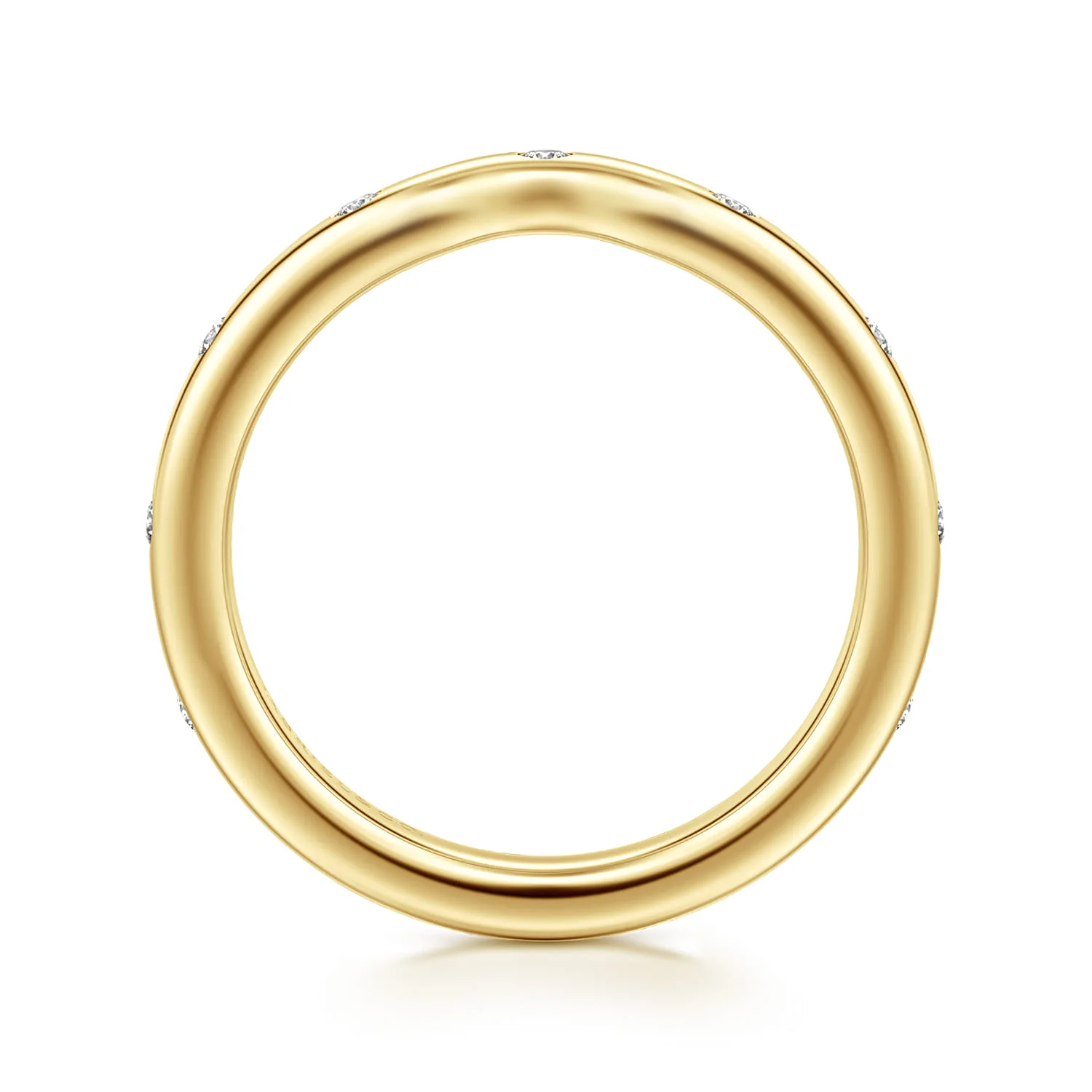 Diamond Matching Wedding Band in 14K Yellow Gold, photograph 2