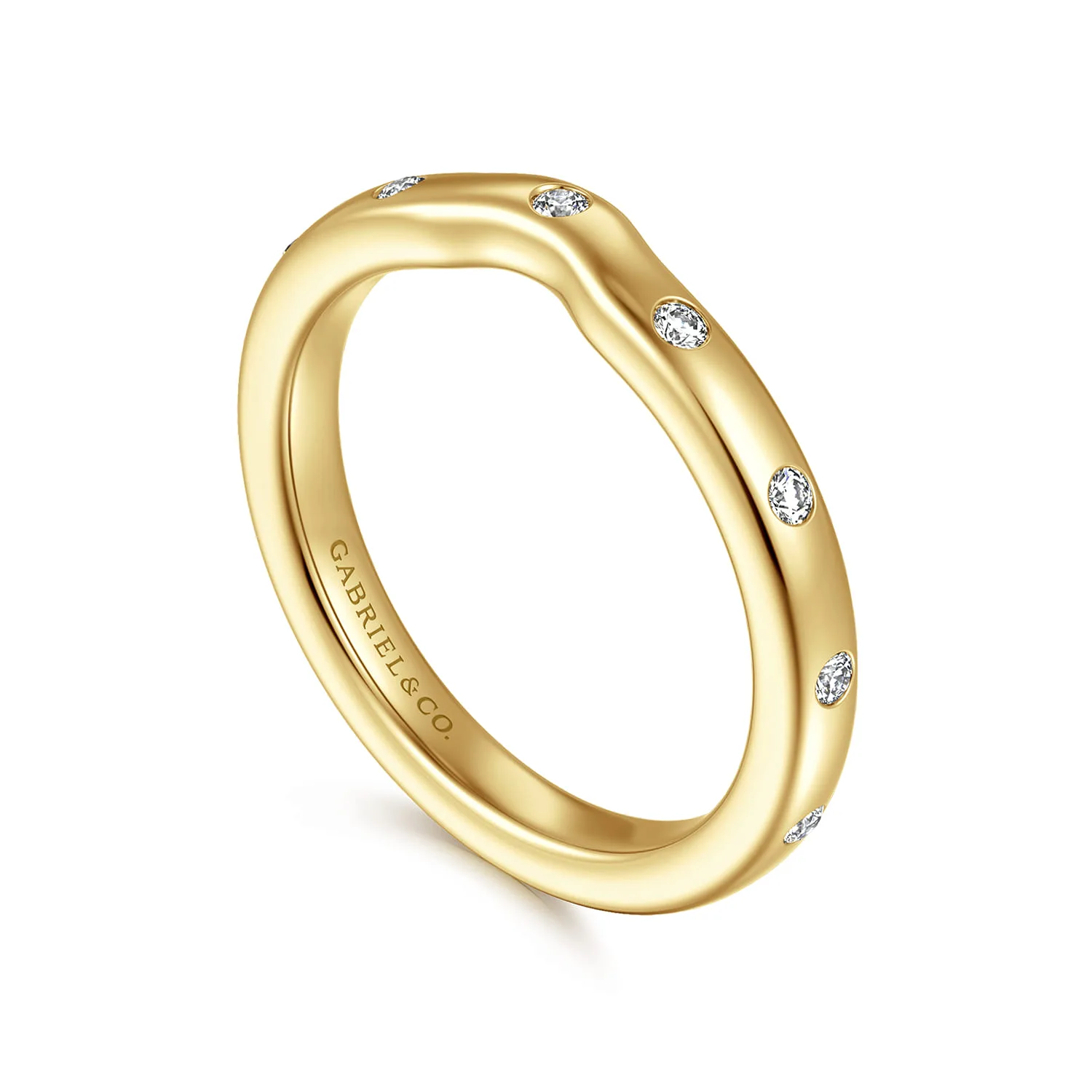 Diamond Matching Wedding Band in 14K Yellow Gold, photograph 3