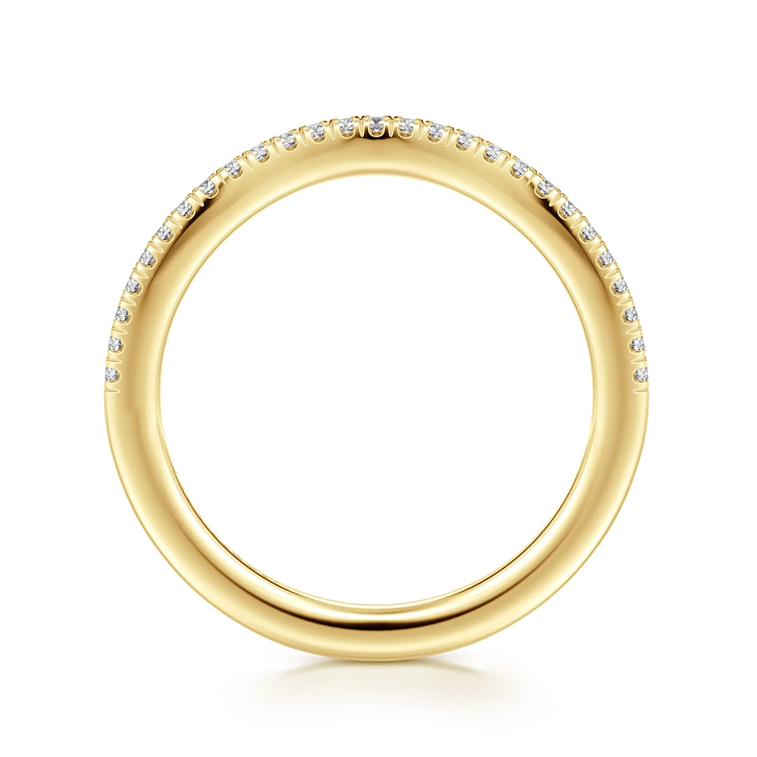 Diamond Matching Wedding Band in 14K Yellow Gold, photograph 2