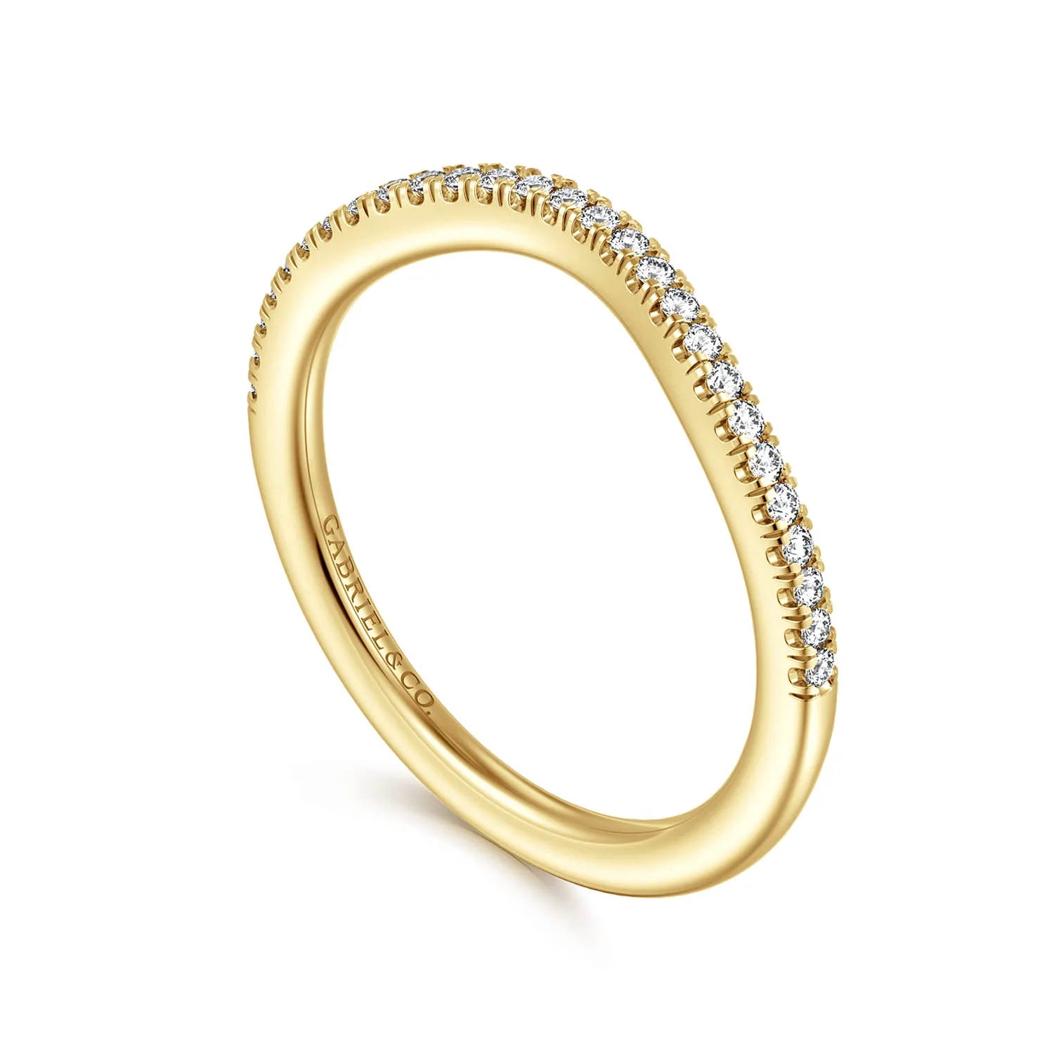 Diamond Matching Wedding Band in 14K Yellow Gold, photograph 3