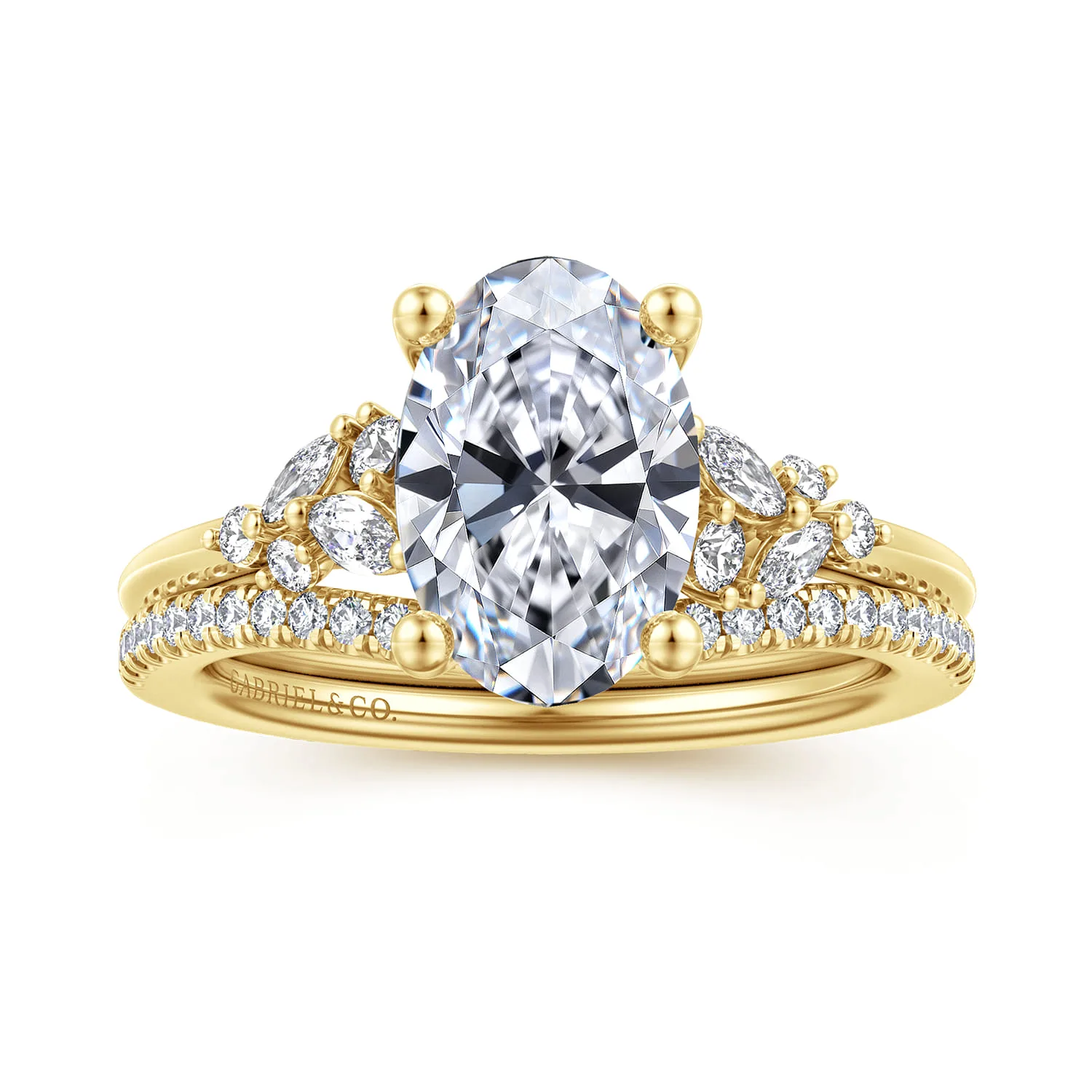 Diamond Matching Wedding Band in 14K Yellow Gold, photograph 4
