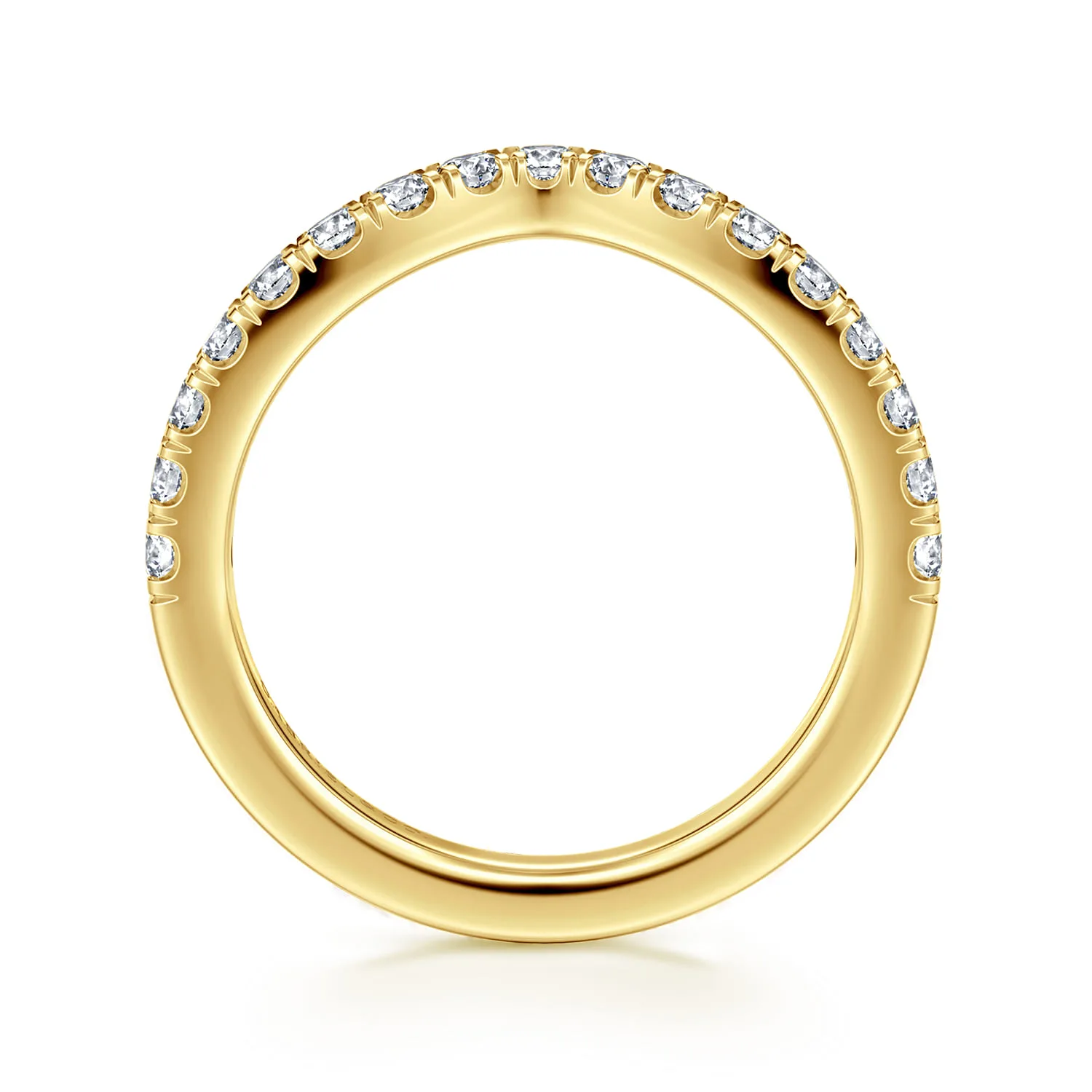 Diamond Matching Wedding Band in 14K Yellow Gold, photograph 2