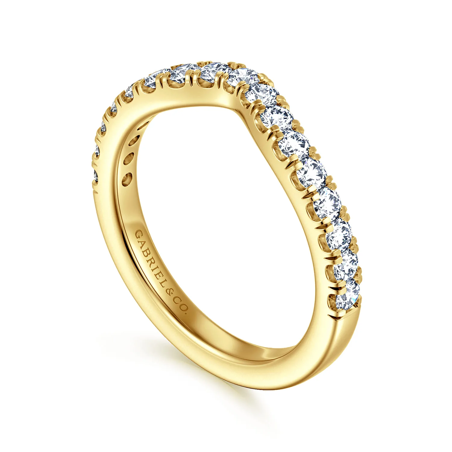 Diamond Matching Wedding Band in 14K Yellow Gold, photograph 3