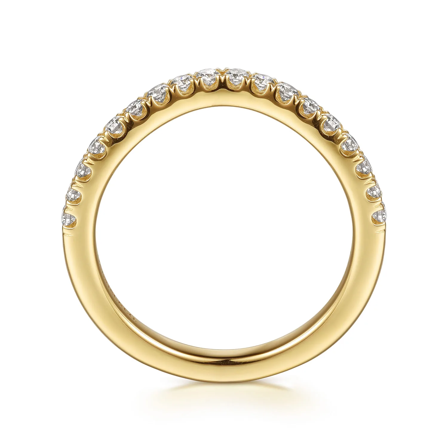 Diamond Matching Wedding Band in 14K Yellow Gold, photograph 2