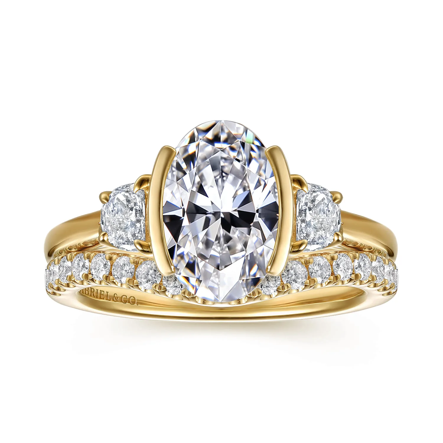 Diamond Matching Wedding Band in 14K Yellow Gold, photograph 4