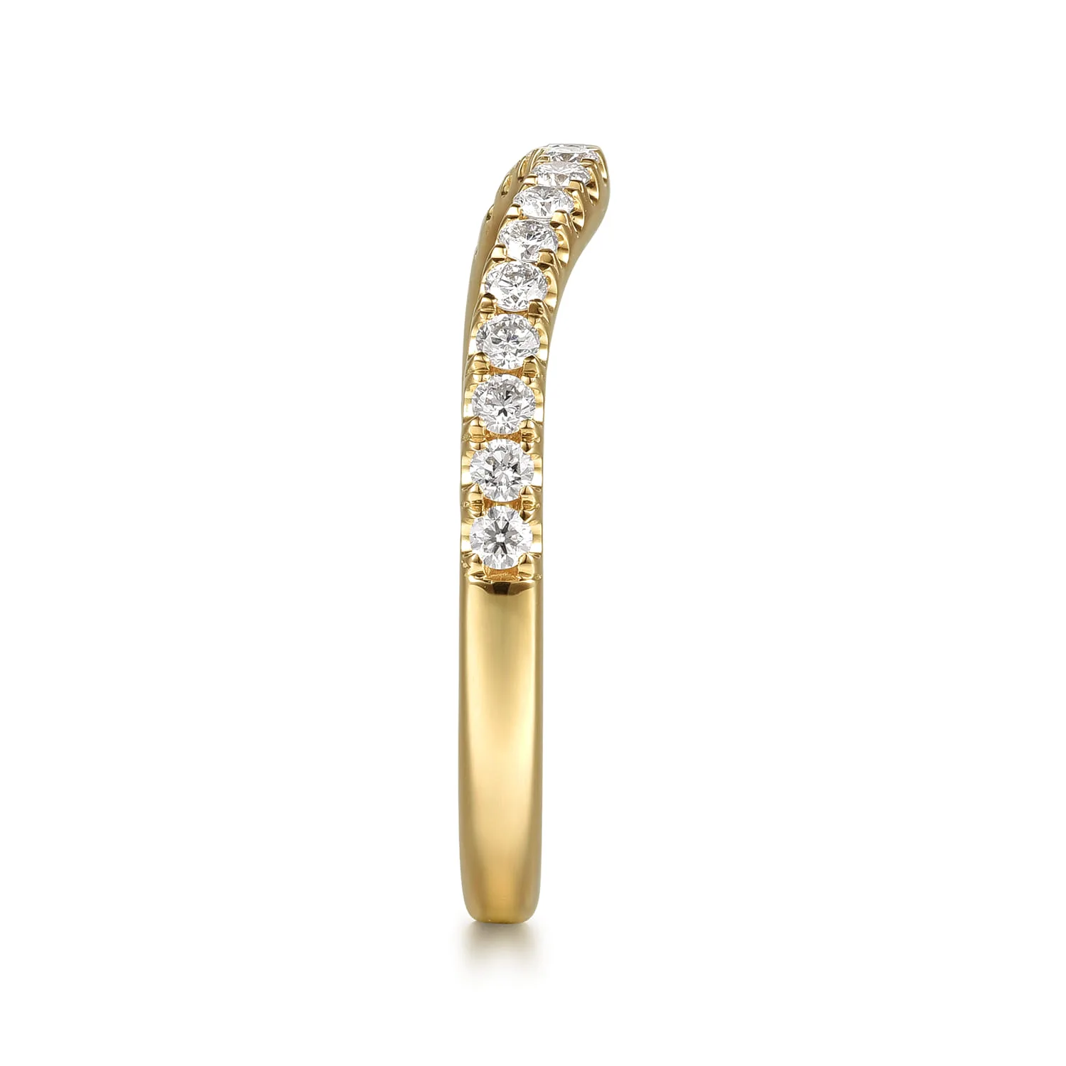 Diamond Matching Wedding Band in 14K Yellow Gold, photograph 5