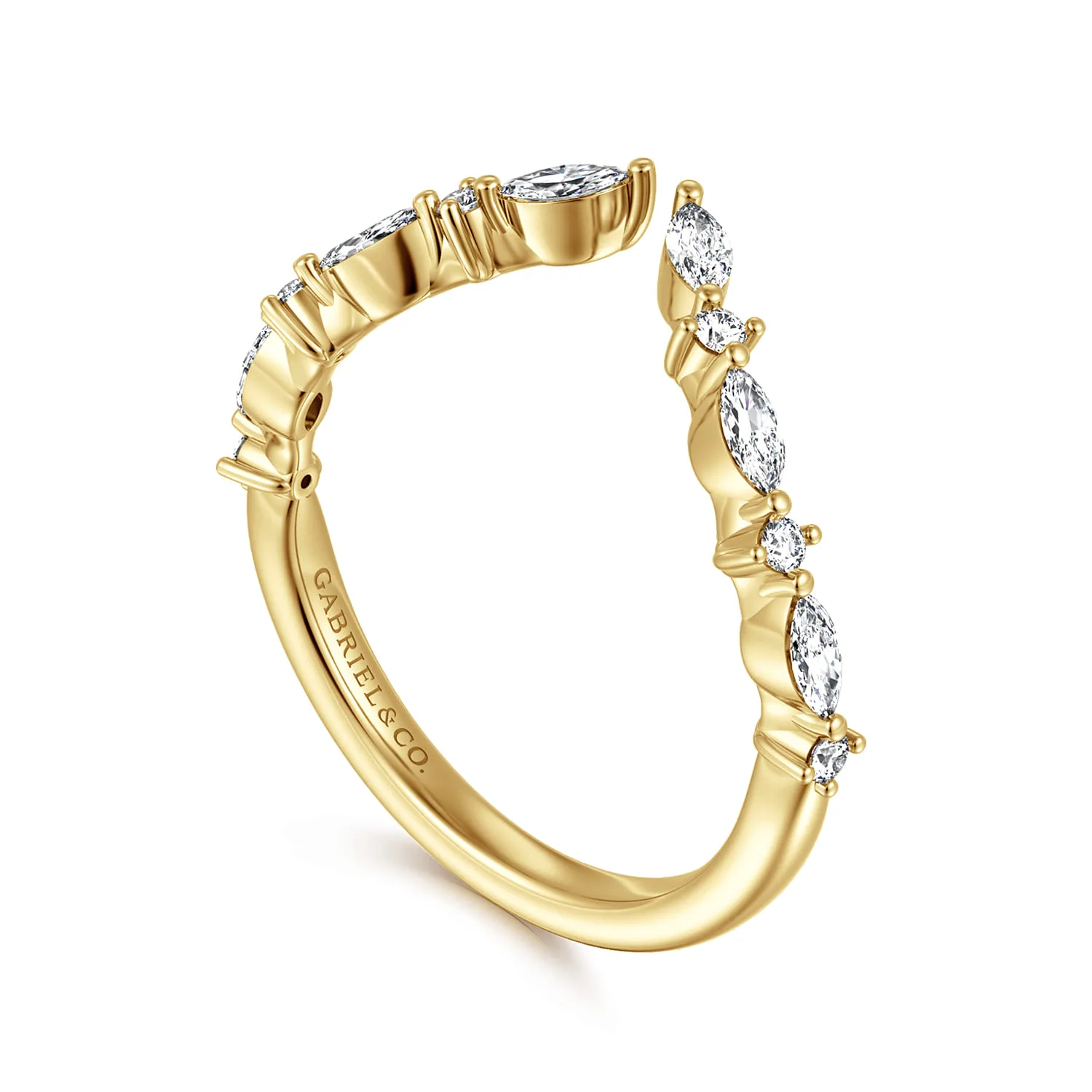 Diamond Matching Wedding Band in 14K Yellow Gold, photograph 3