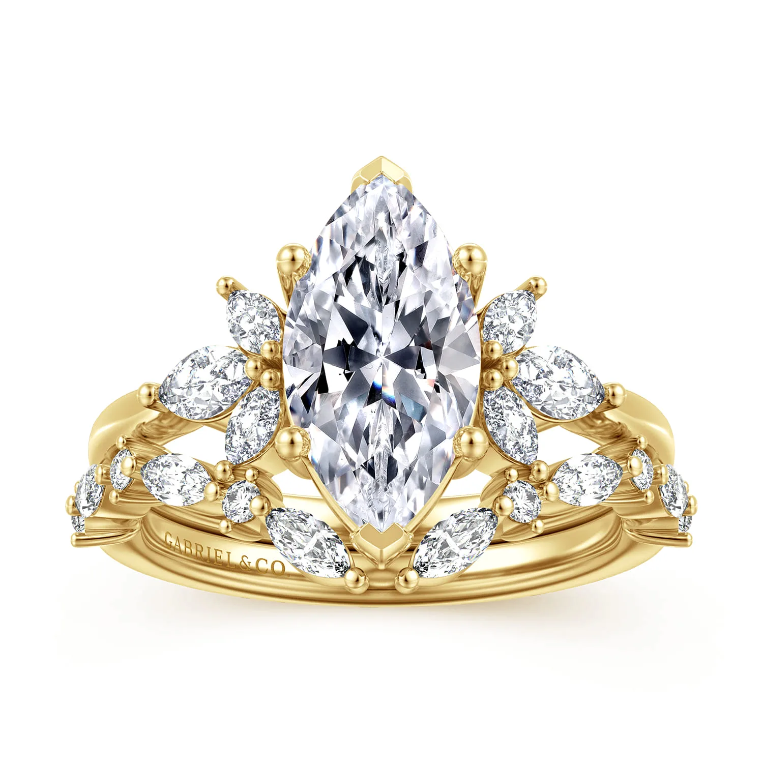 Diamond Matching Wedding Band in 14K Yellow Gold, photograph 4