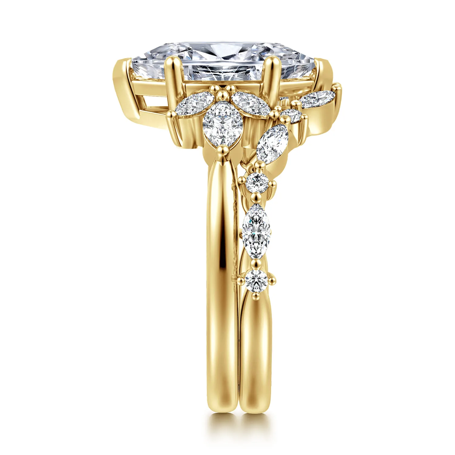 Diamond Matching Wedding Band in 14K Yellow Gold, photograph 5