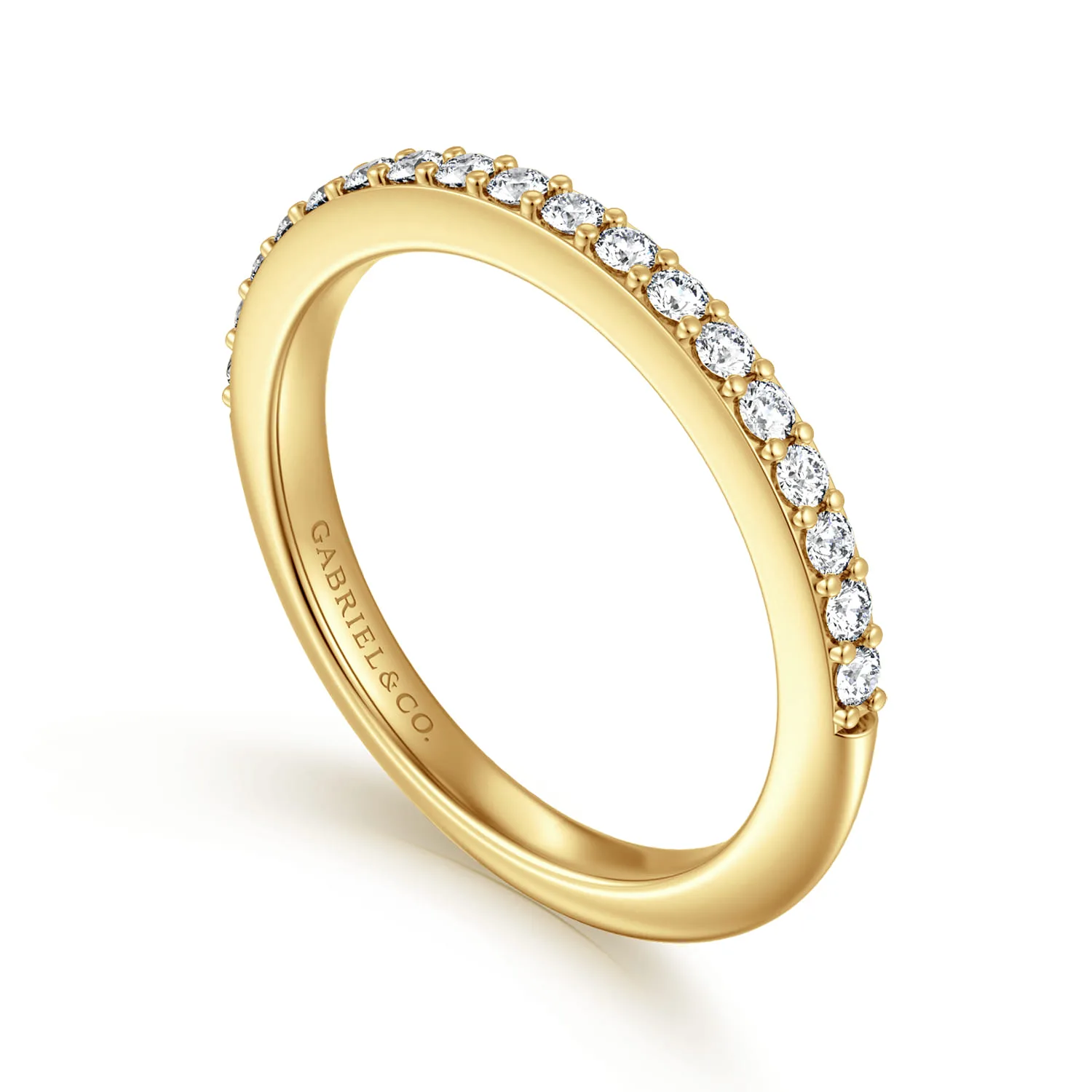 Diamond Matching Wedding Band in 14K Yellow Gold, photograph 3