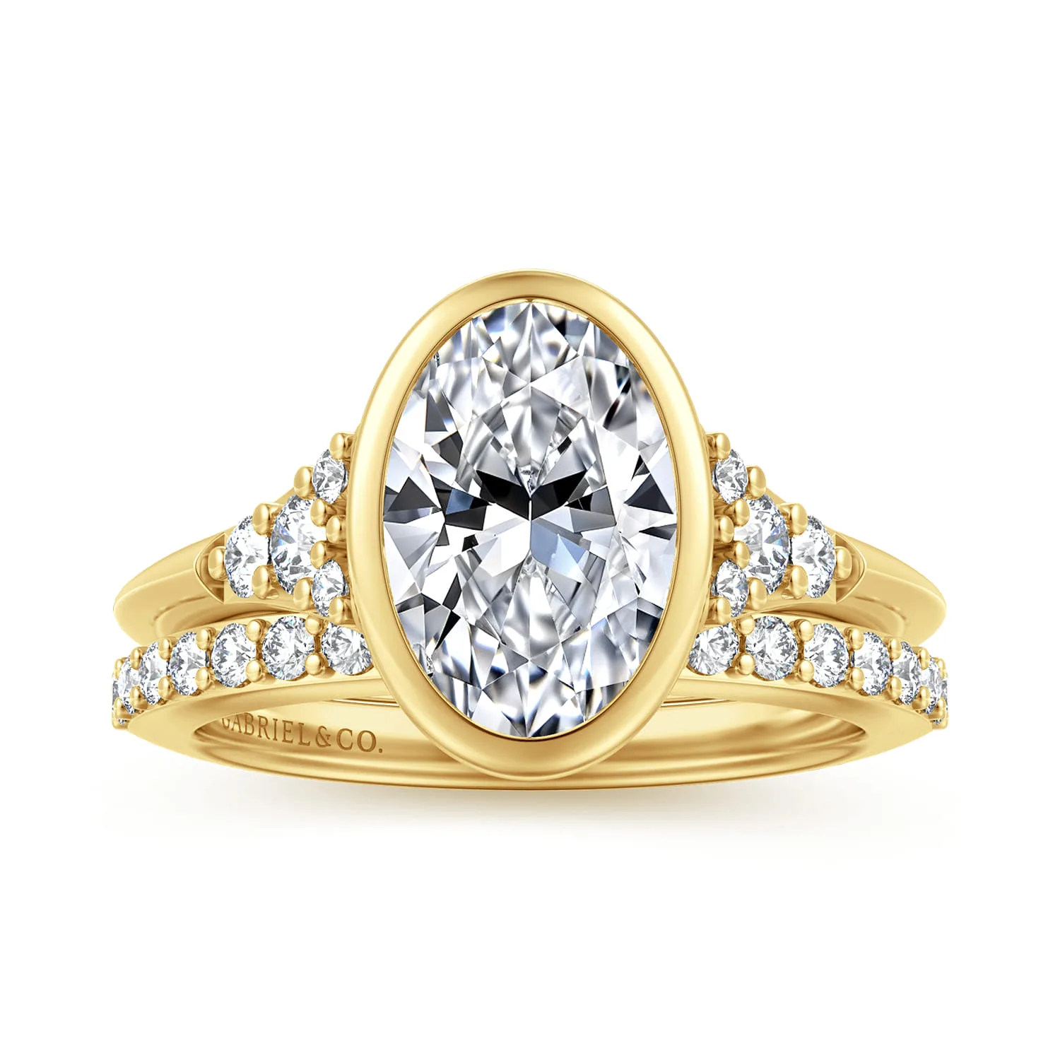 Diamond Matching Wedding Band in 14K Yellow Gold, photograph 4