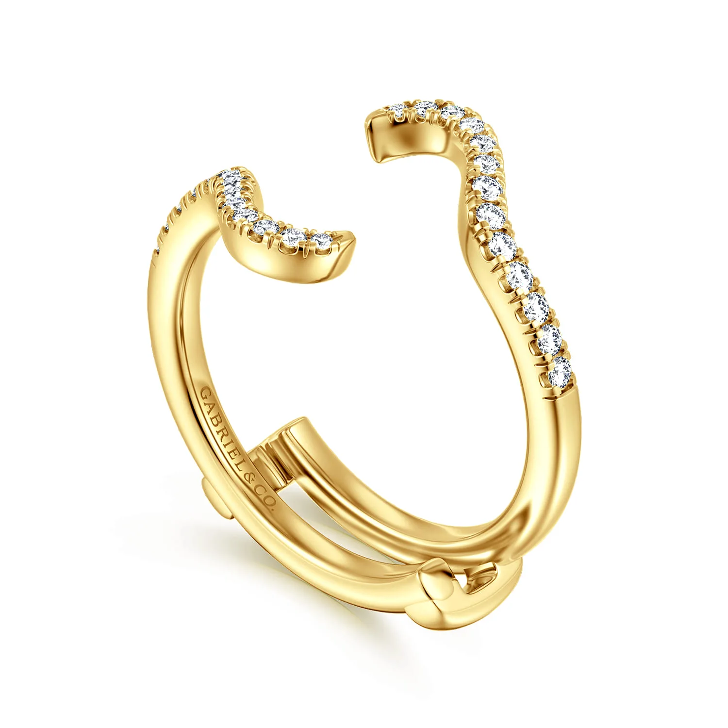 Diamond Matching Wedding Band in 14K Yellow Gold, photograph 3