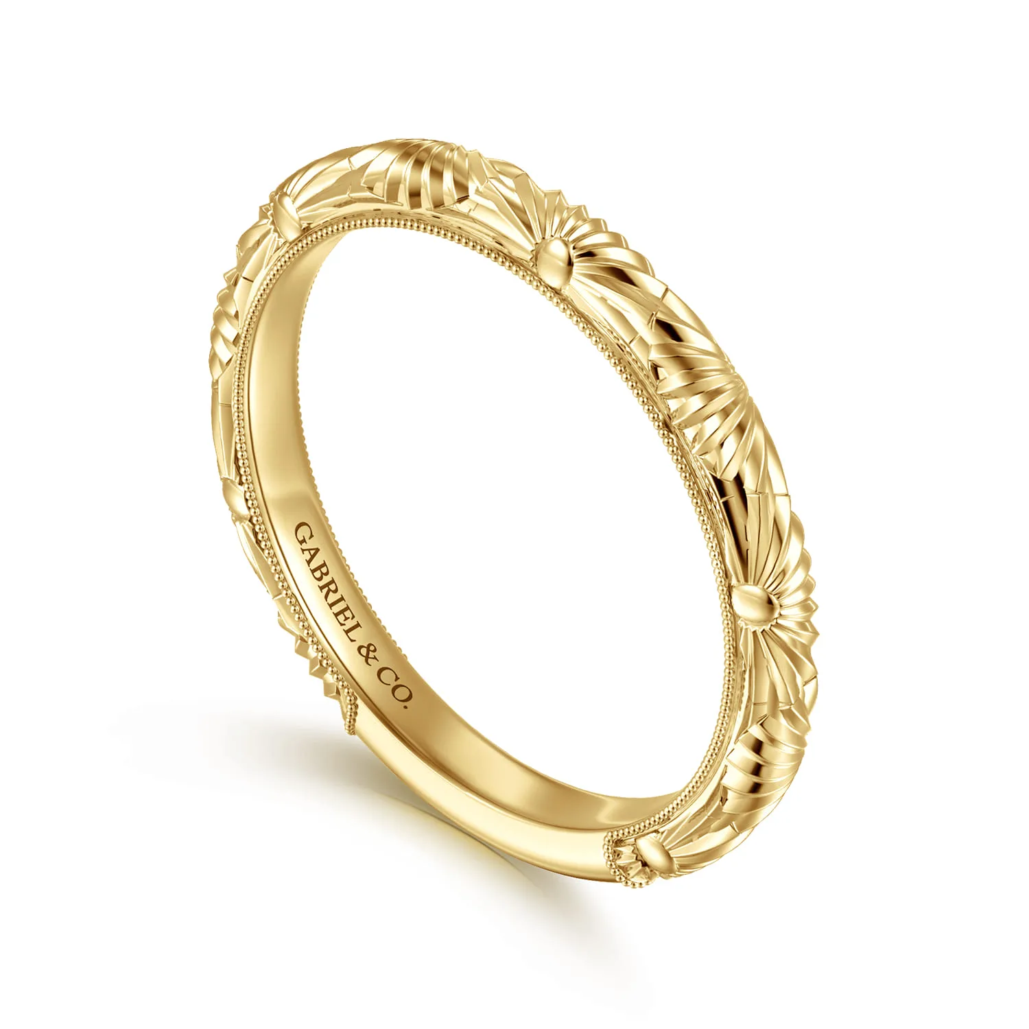 Matching Wedding Band in 14K Yellow Gold, photograph 3