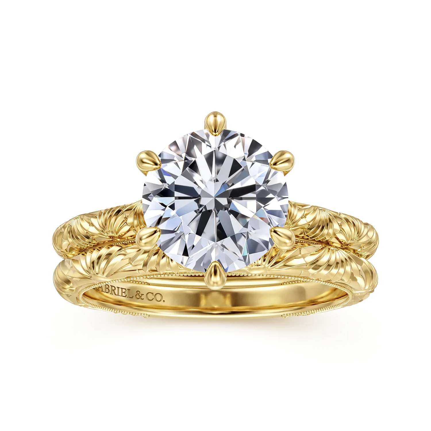 Matching Wedding Band in 14K Yellow Gold, photograph 4