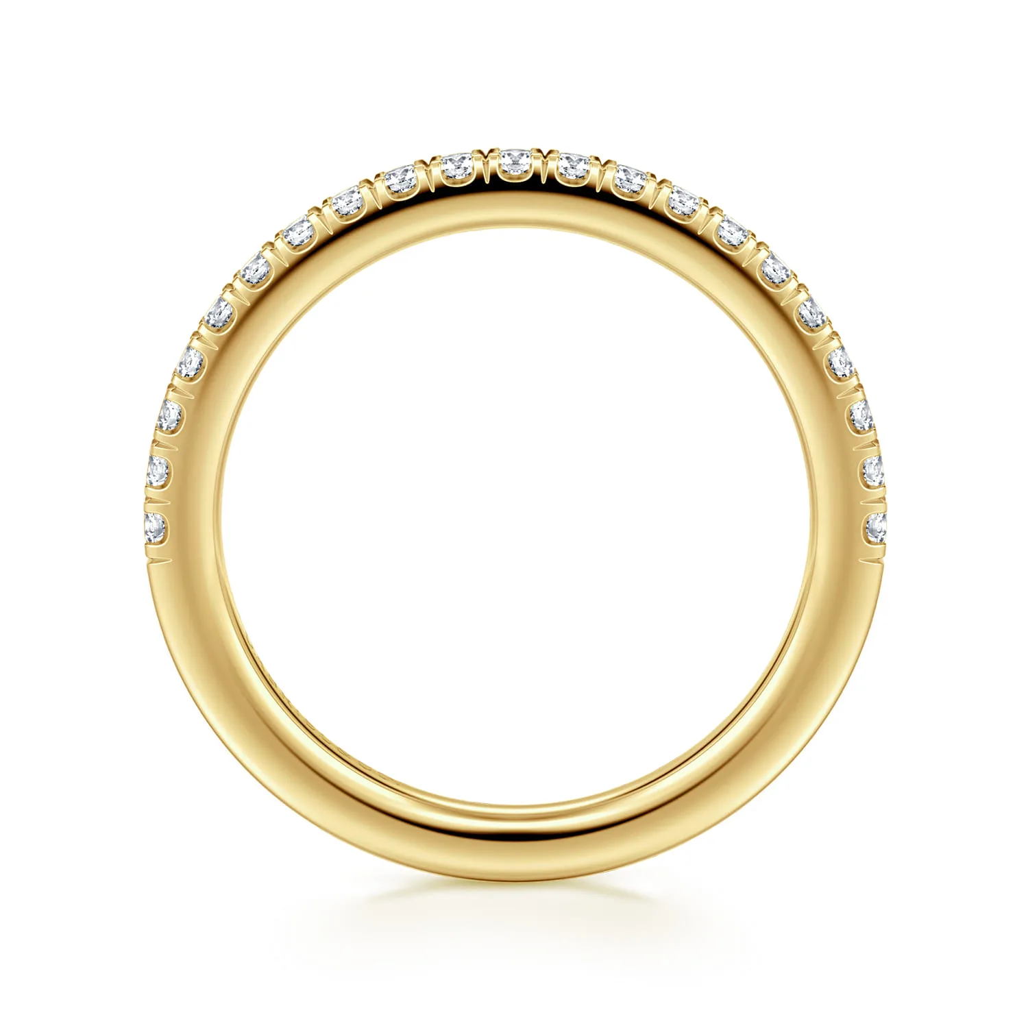 Diamond Matching Wedding Band in 14K Yellow Gold, photograph 2
