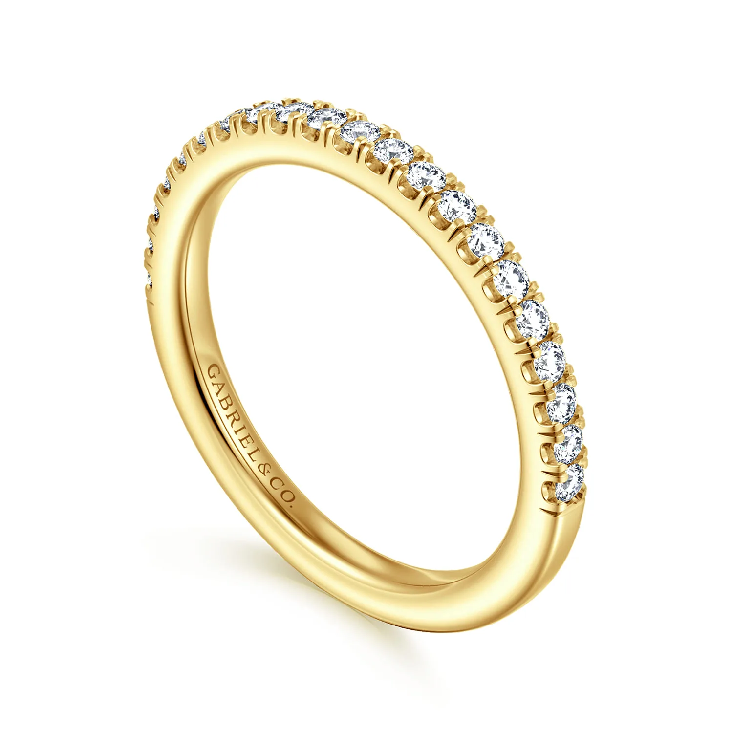 Diamond Matching Wedding Band in 14K Yellow Gold, photograph 3