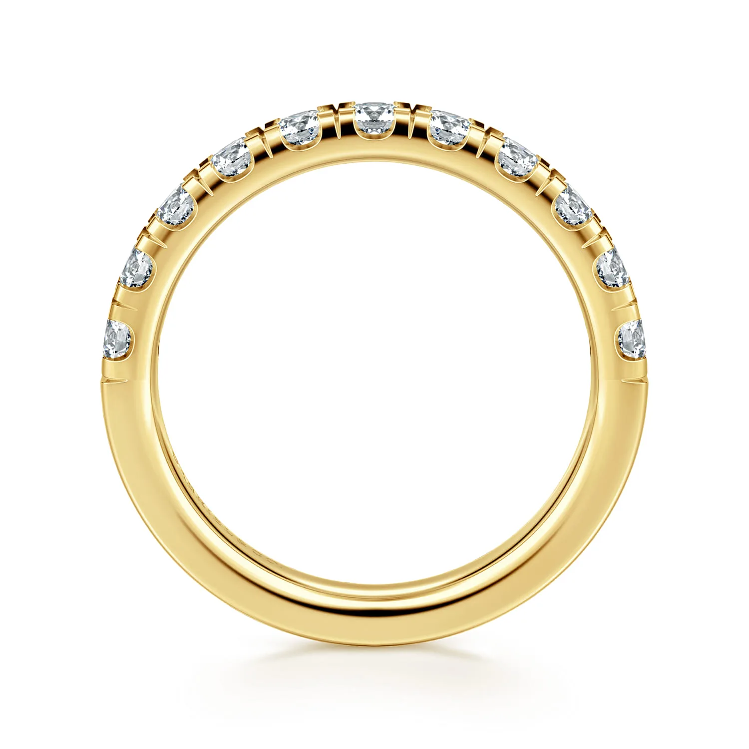 Diamond Matching Wedding Band in 14K Yellow Gold, photograph 2