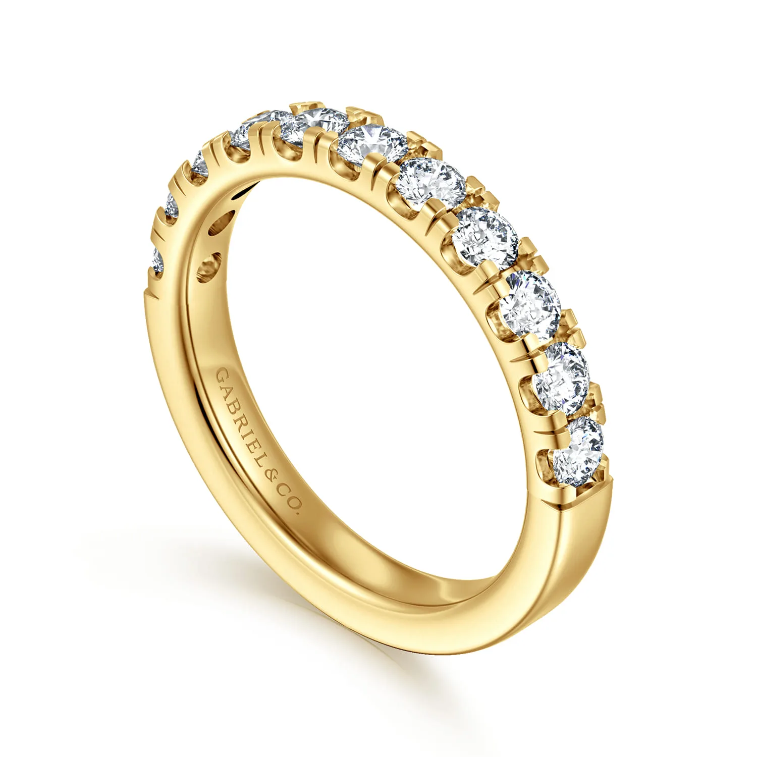 Diamond Matching Wedding Band in 14K Yellow Gold, photograph 3