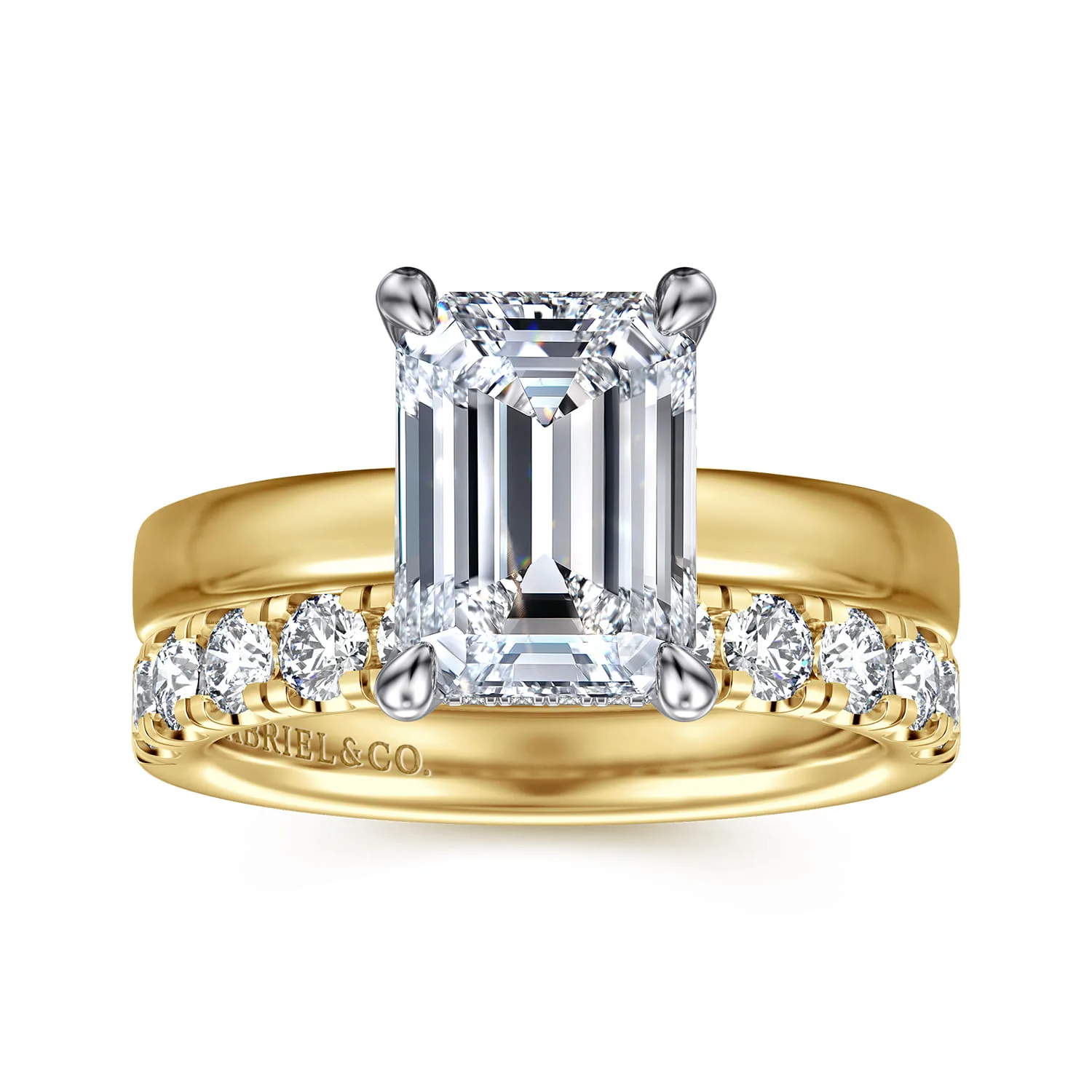 Diamond Matching Wedding Band in 14K Yellow Gold, photograph 4