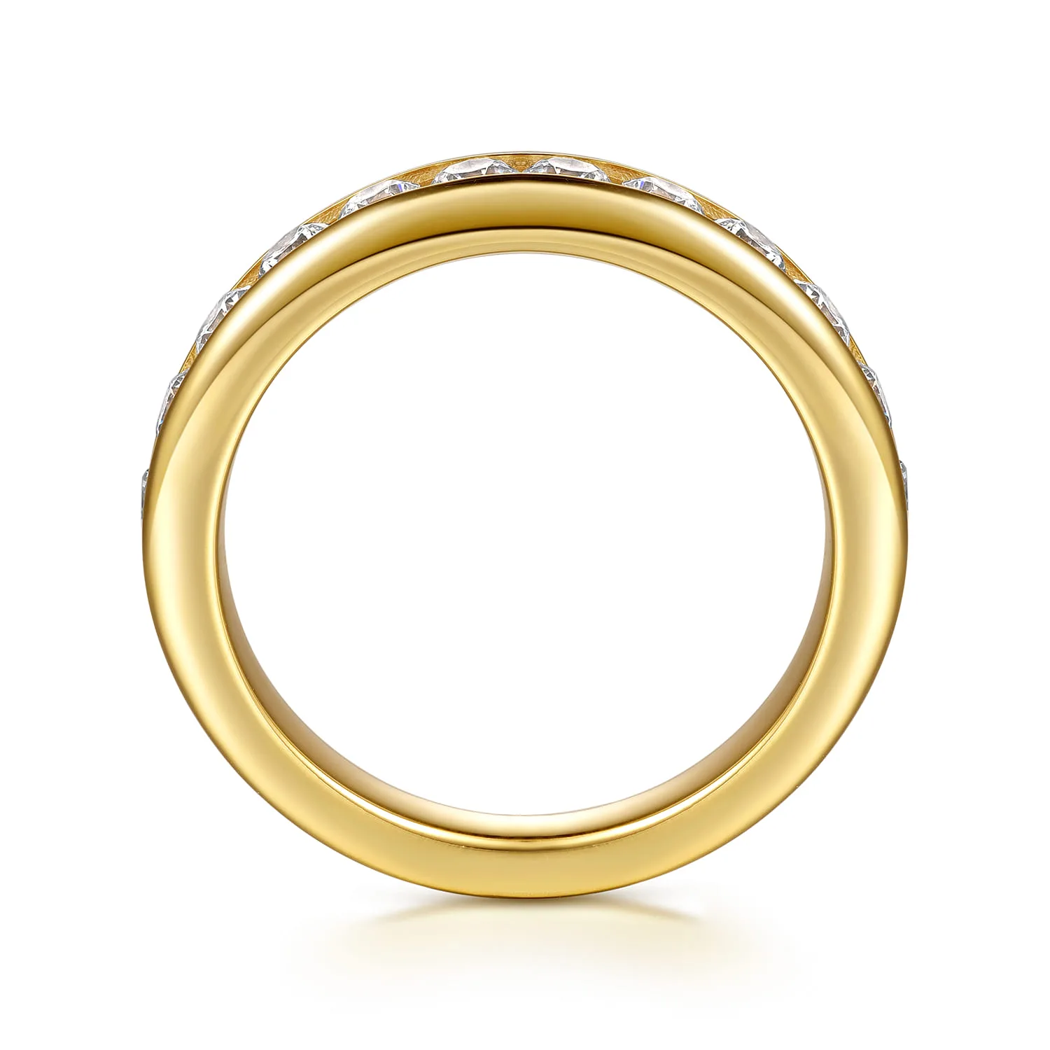 Matching Diamond Wedding Band in 14K Yellow Gold, photograph 2