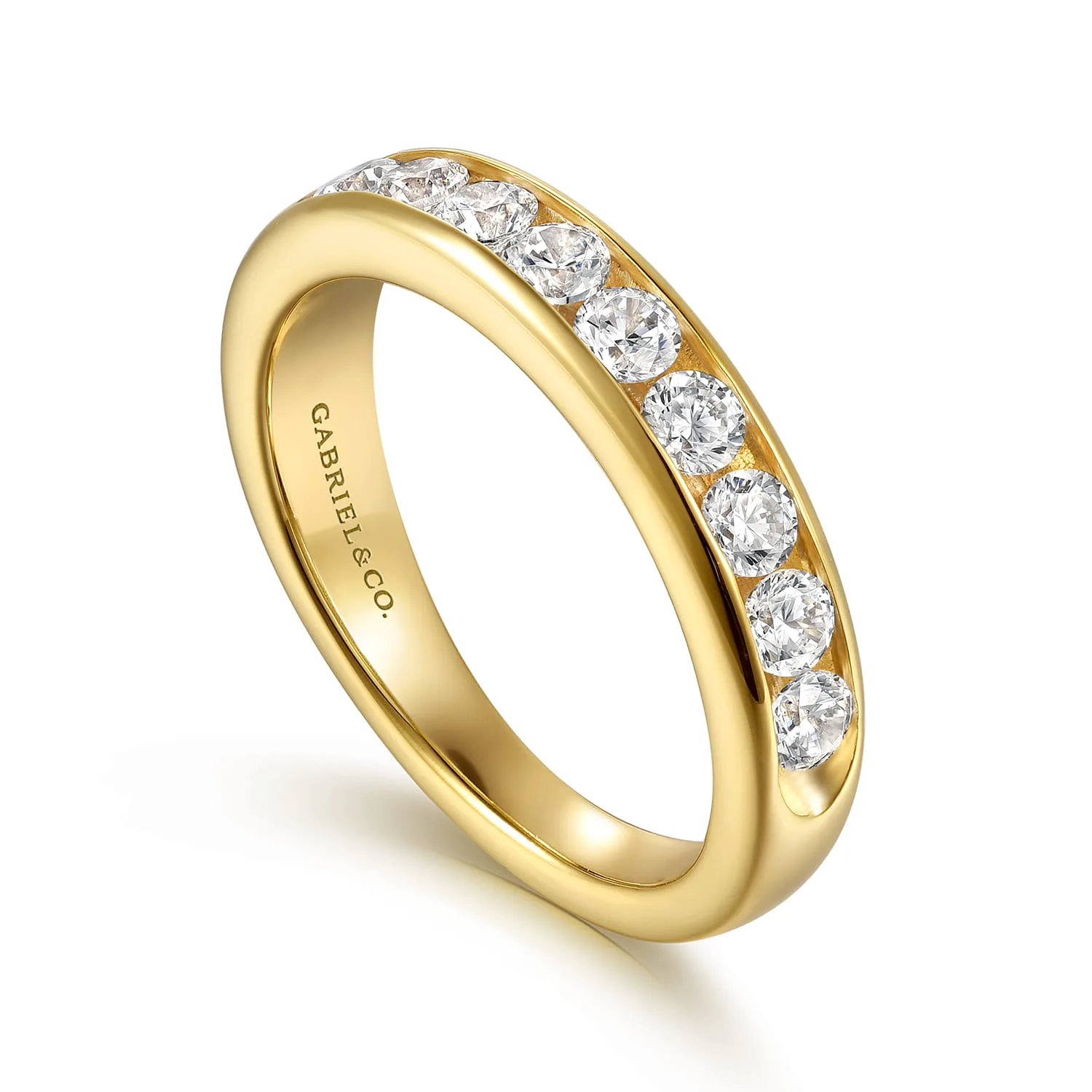 Matching Diamond Wedding Band in 14K Yellow Gold, photograph 3