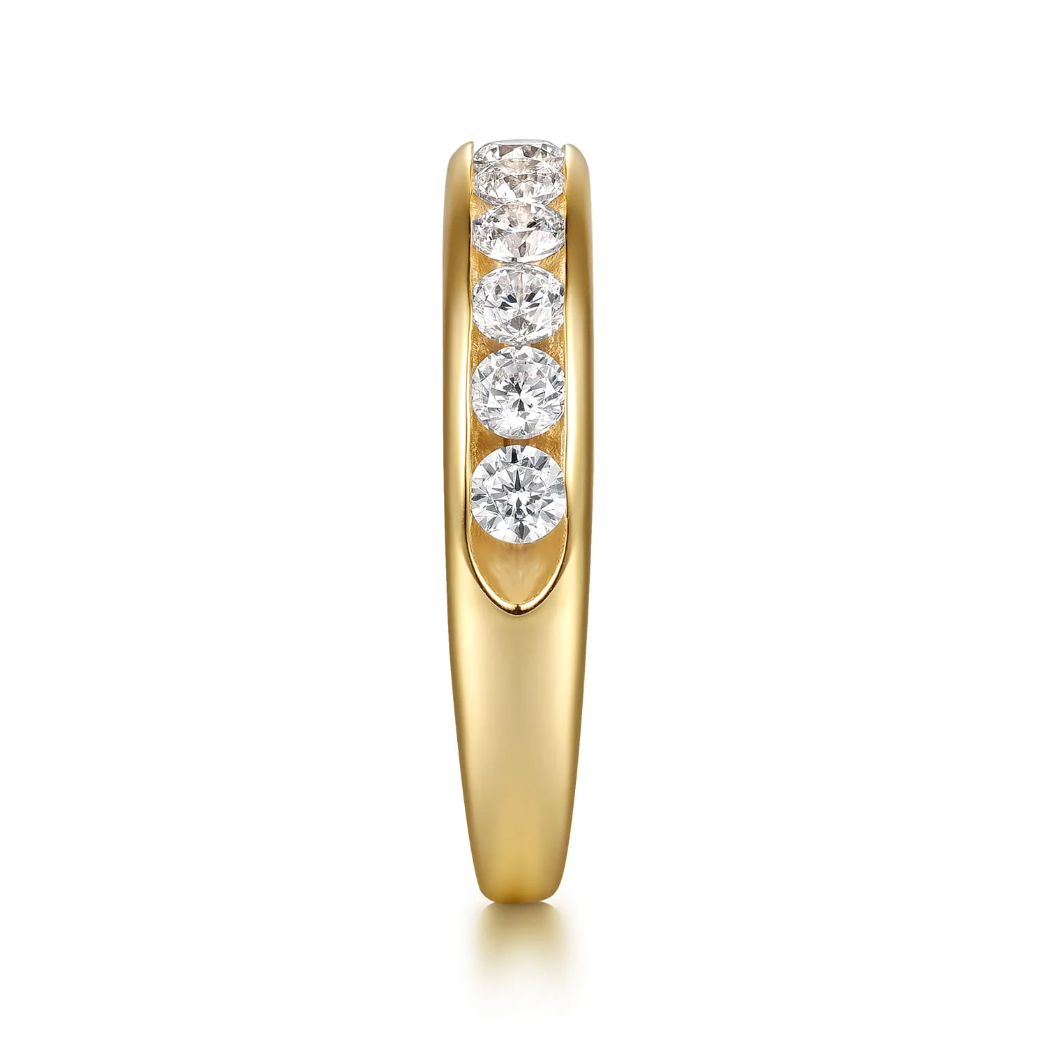 Matching Diamond Wedding Band in 14K Yellow Gold, photograph 4