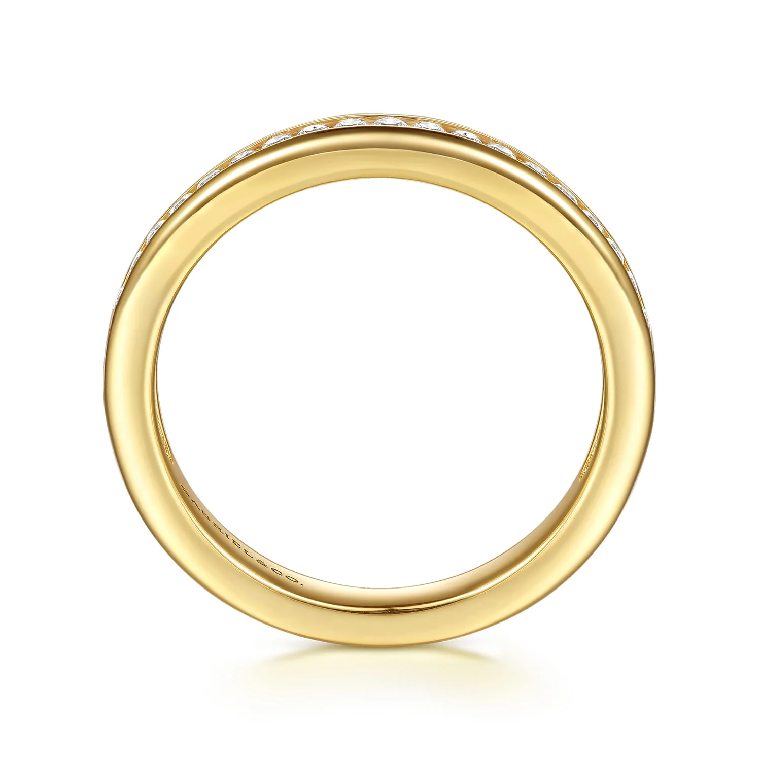 Matching Diamond Wedding Band in 14K Yellow Gold, photograph 2