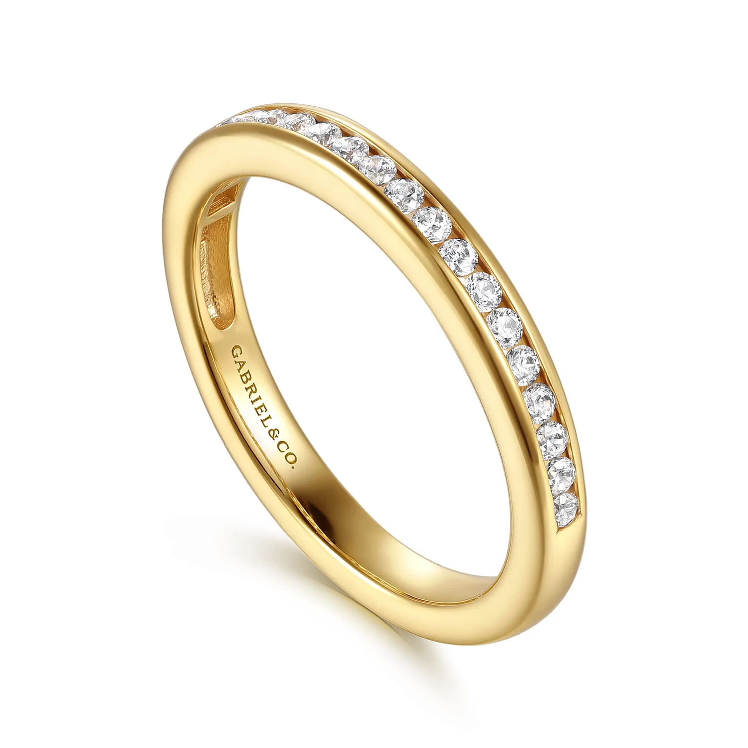 Matching Diamond Wedding Band in 14K Yellow Gold, photograph 3