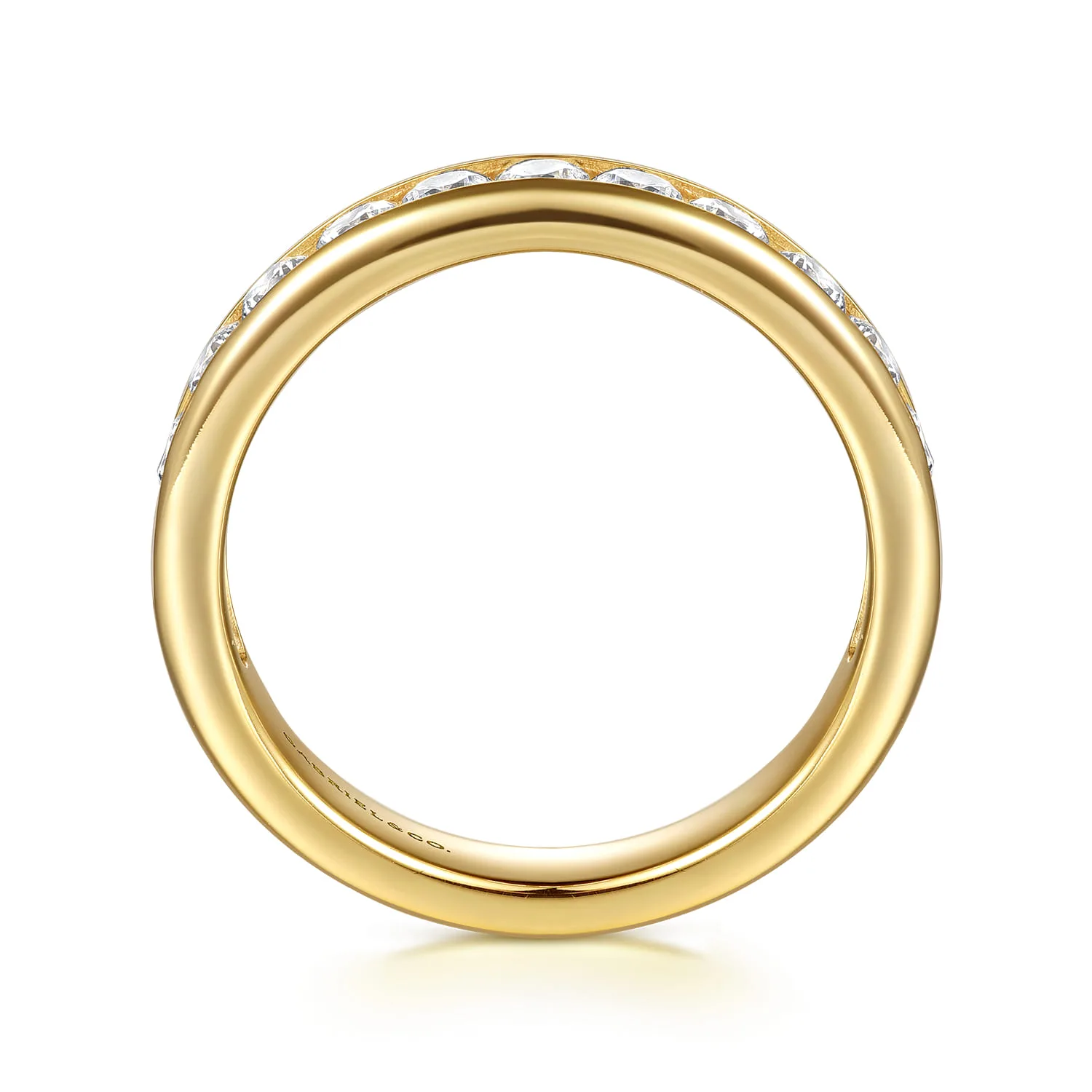 Matching Diamond Wedding Band in 14K Yellow Gold, photograph 2